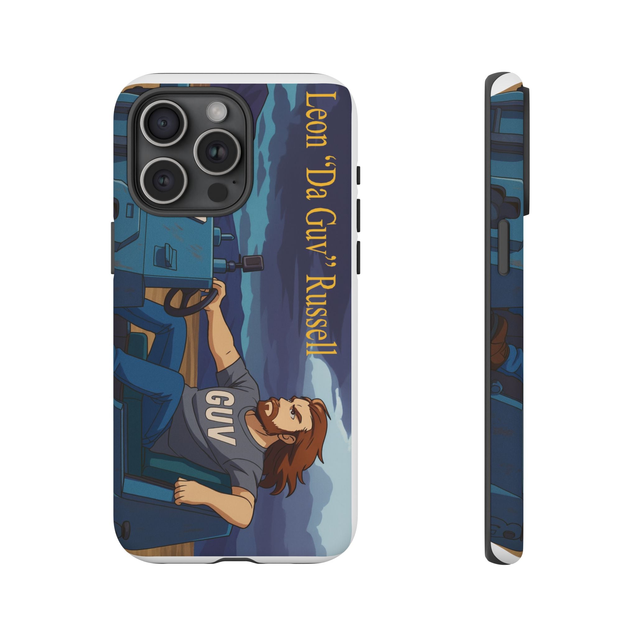 Phone Cases, Tough Phone Covers, Book Character Fan Gift, Sci-Fi Tank Art, Leon 'Da Guv' Russell Design