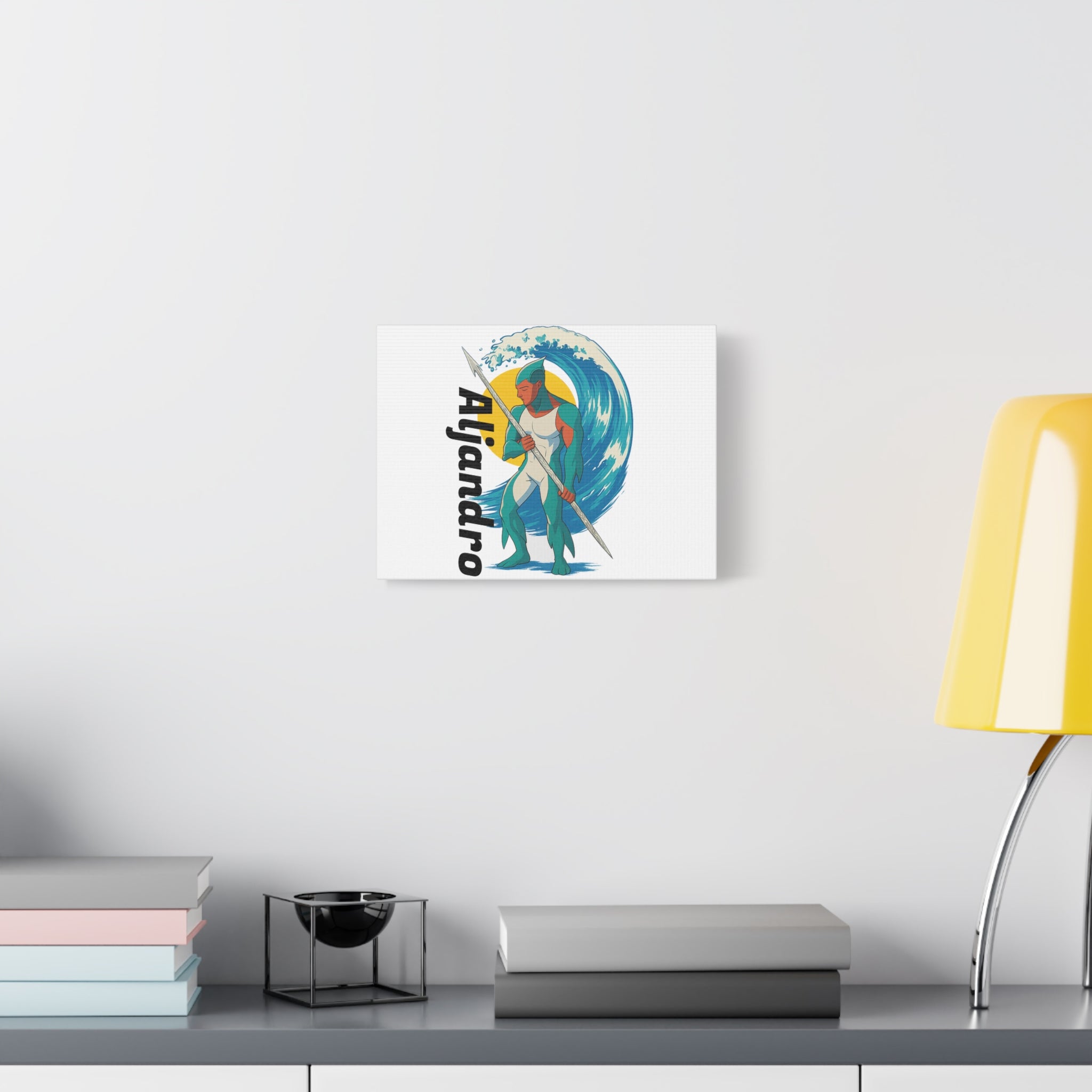 Anime Aljandro Canvas Print, Home Decor Gift, Coastal Wall Art, Unique Custom Canvas, Modern Minimalist Artwork