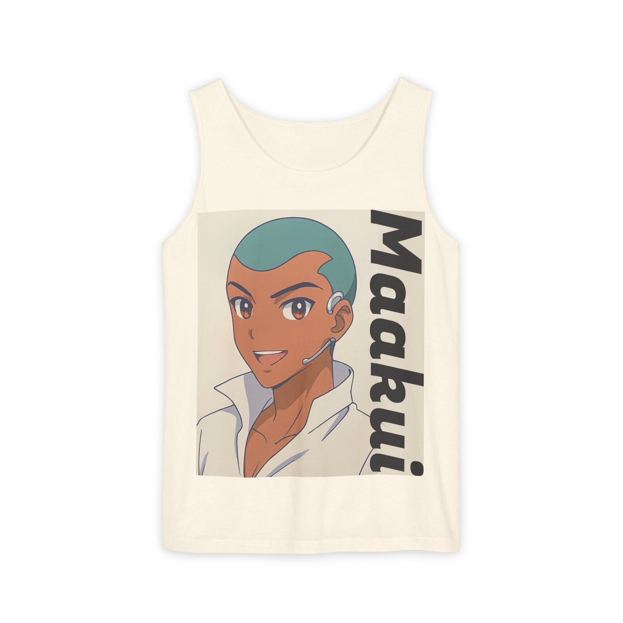 Unisex Anime Character Maakui Tank Top, Summer Wear, Graphic Tee, Casual Attire, Gift for Fans, Beachwear, Festival Top