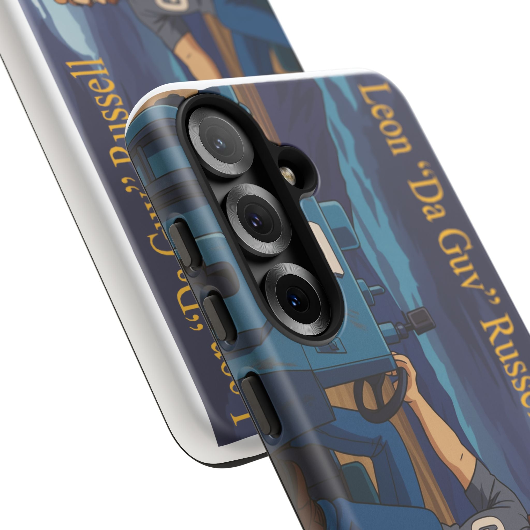 Phone Cases, Tough Phone Covers, Book Character Fan Gift, Sci-Fi Tank Art, Leon 'Da Guv' Russell Design