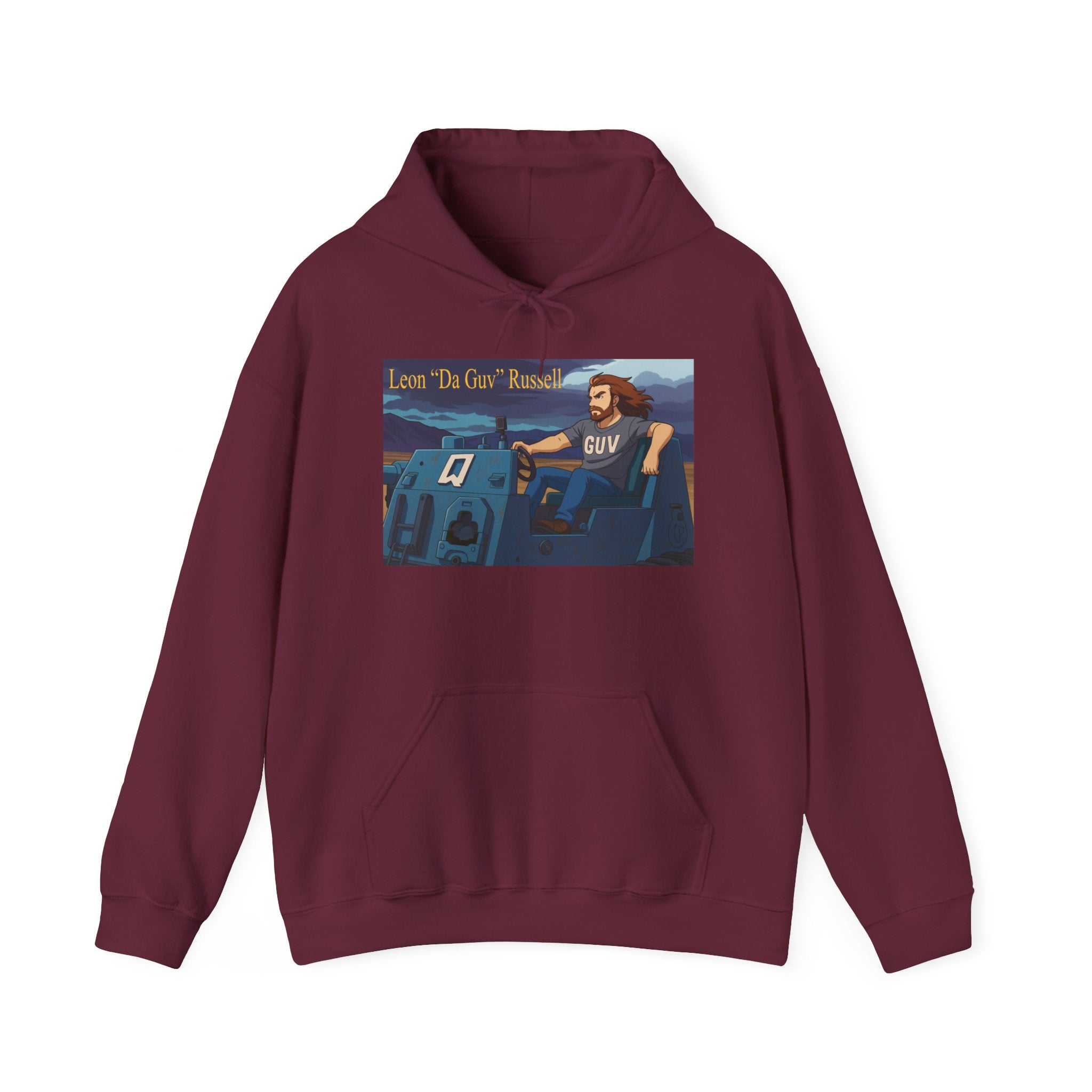 Sci-Fi Book Fan Unisex Hoodie, Leon 'Da Guv' Russell Driving The Banshee Tank Design, Comfy Sweatshirt, Gift for Bookworms, Book Lover