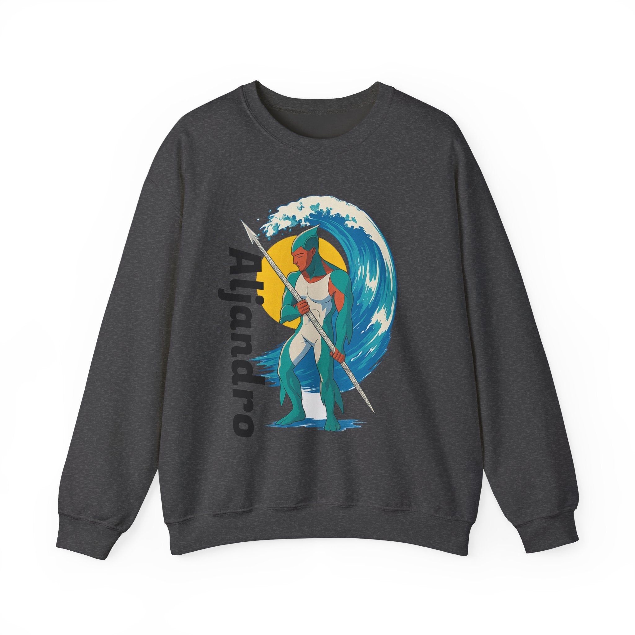 Kraken Hunter Graphic Sweatshirt — Personalized 'Aljandro' Wave Design