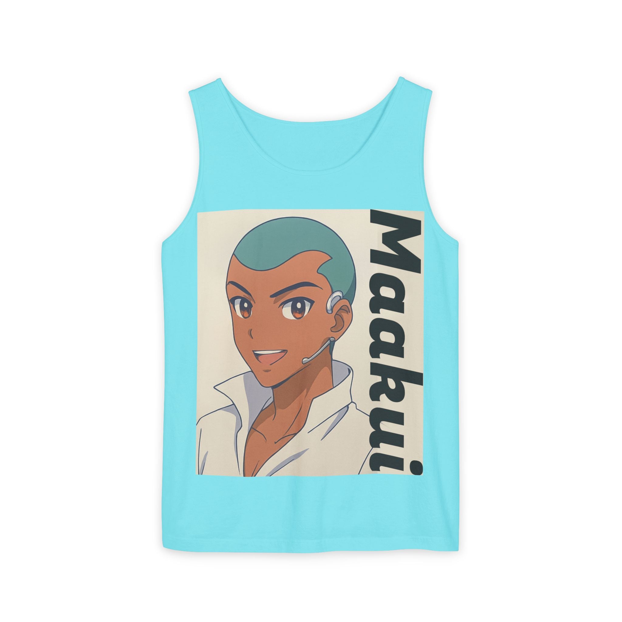 Unisex Anime Character Maakui Tank Top, Summer Wear, Graphic Tee, Casual Attire, Gift for Fans, Beachwear, Festival Top