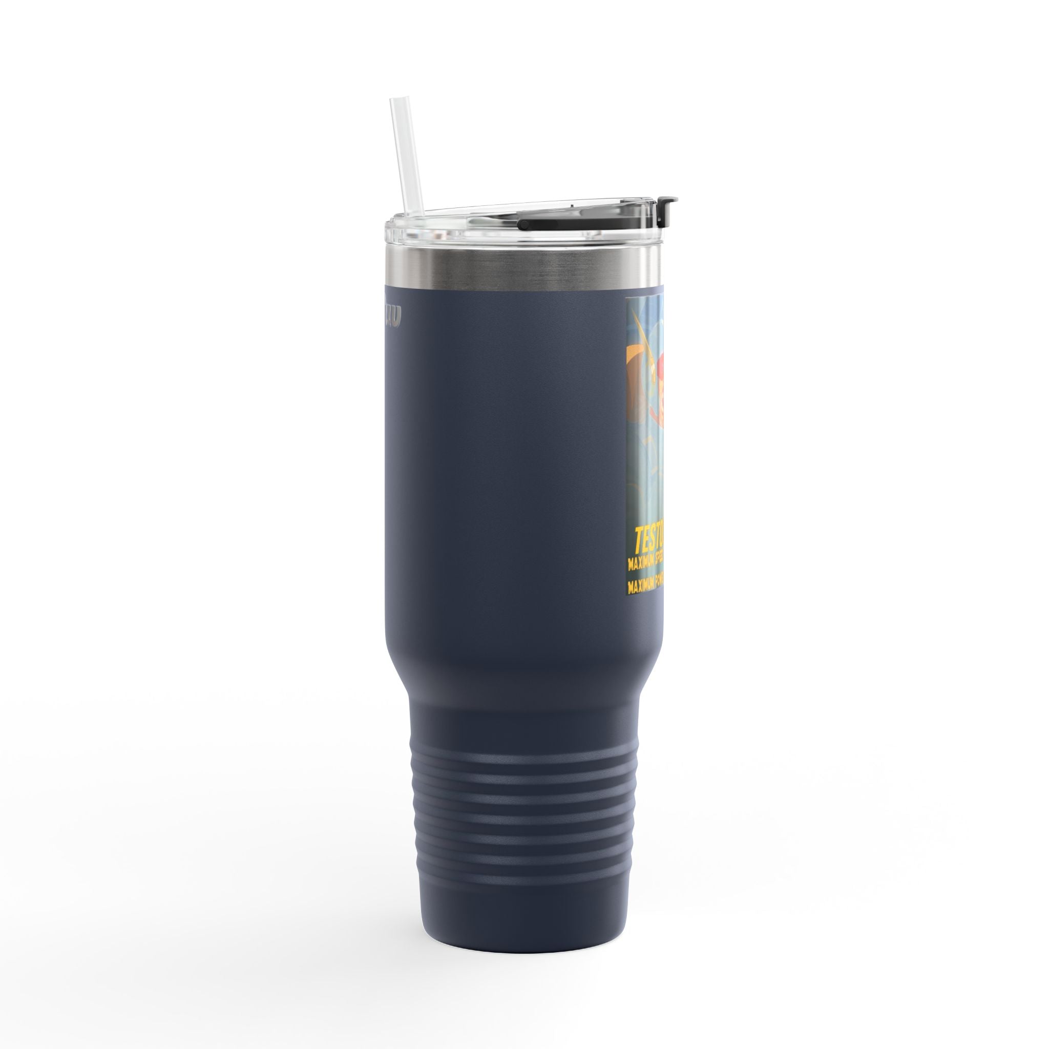Bold Insulated Travel Mug - 40oz | Anime Raulo Testosterona 7000, Hot/Cold Beverages, Camping, Morning Coffee