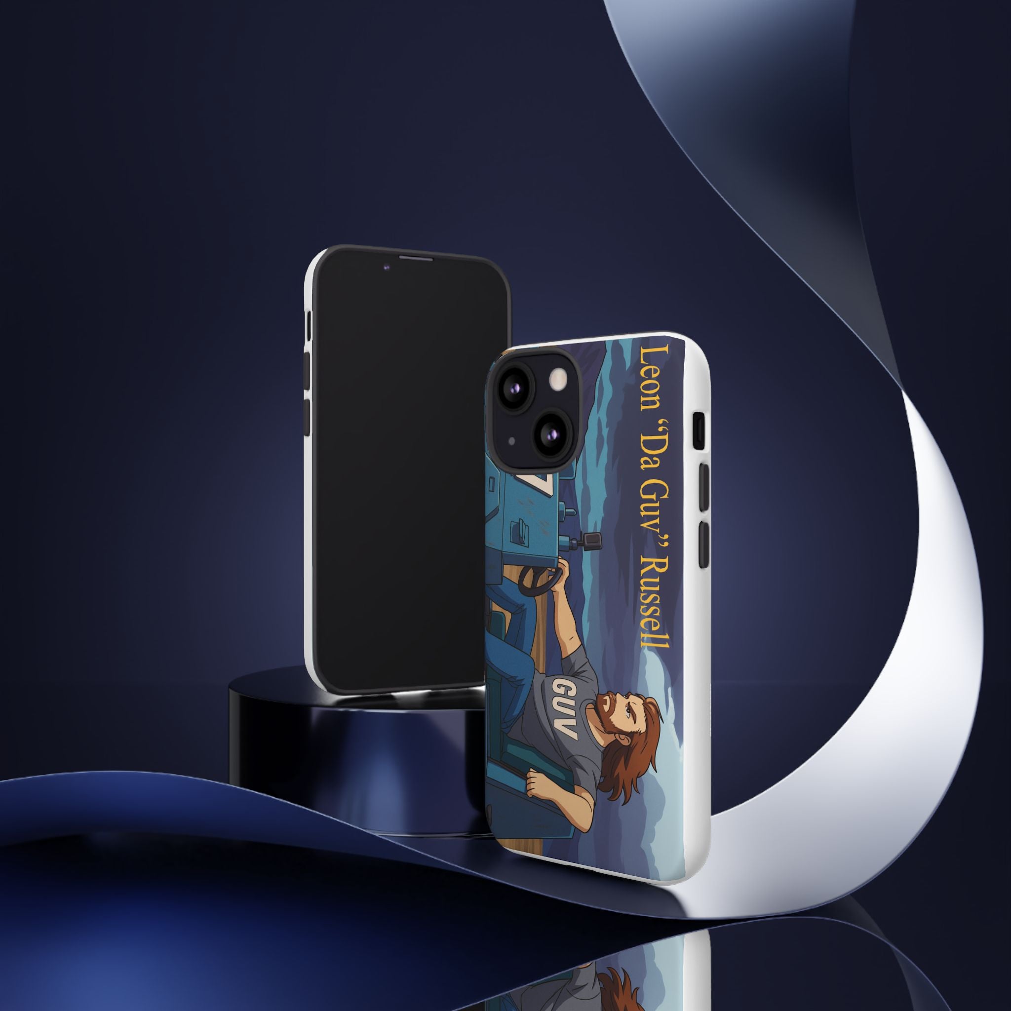 Phone Cases, Tough Phone Covers, Book Character Fan Gift, Sci-Fi Tank Art, Leon 'Da Guv' Russell Design