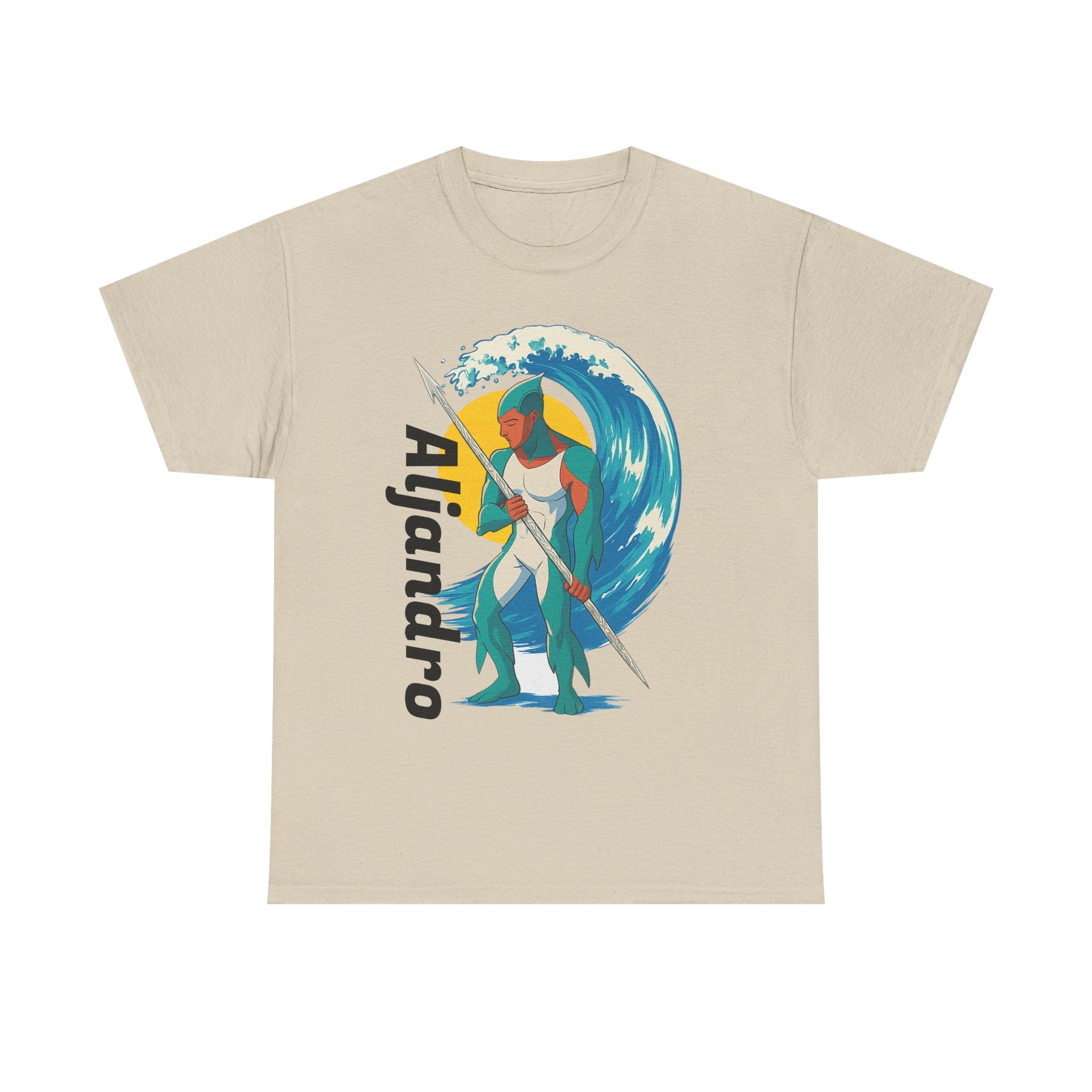 Anime Aljandro Tee - Personalized Heavy Cotton T-Shirt, Unique Gift for Him, Beach Vibes, Casual Wear, Art-Inspired Apparel
