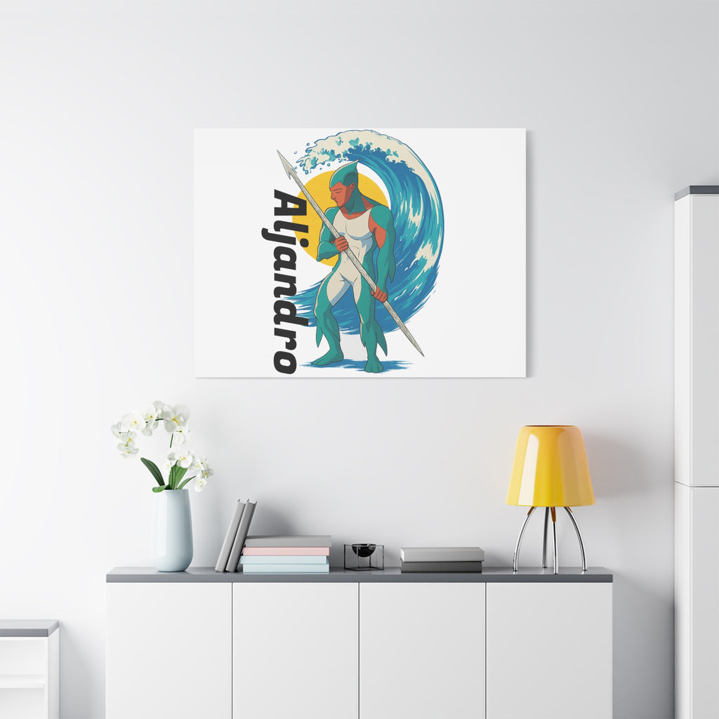 Anime Aljandro Canvas Print, Home Decor Gift, Coastal Wall Art, Unique Custom Canvas, Modern Minimalist Artwork