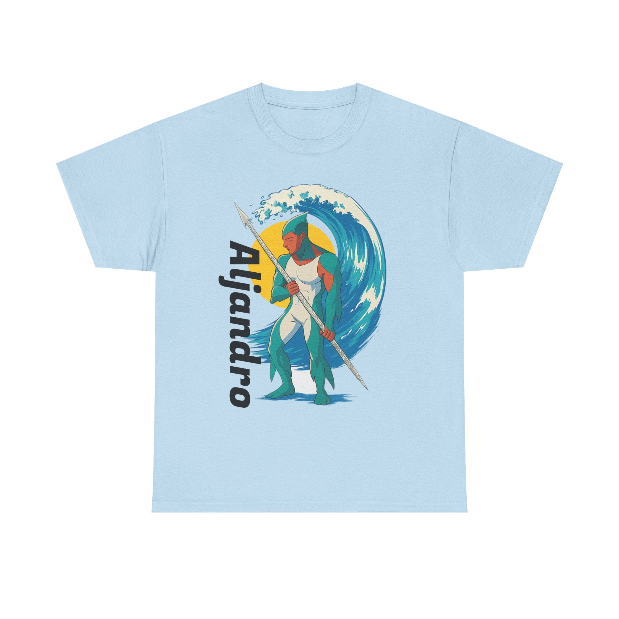 Anime Aljandro Tee - Personalized Heavy Cotton T-Shirt, Unique Gift for Him, Beach Vibes, Casual Wear, Art-Inspired Apparel