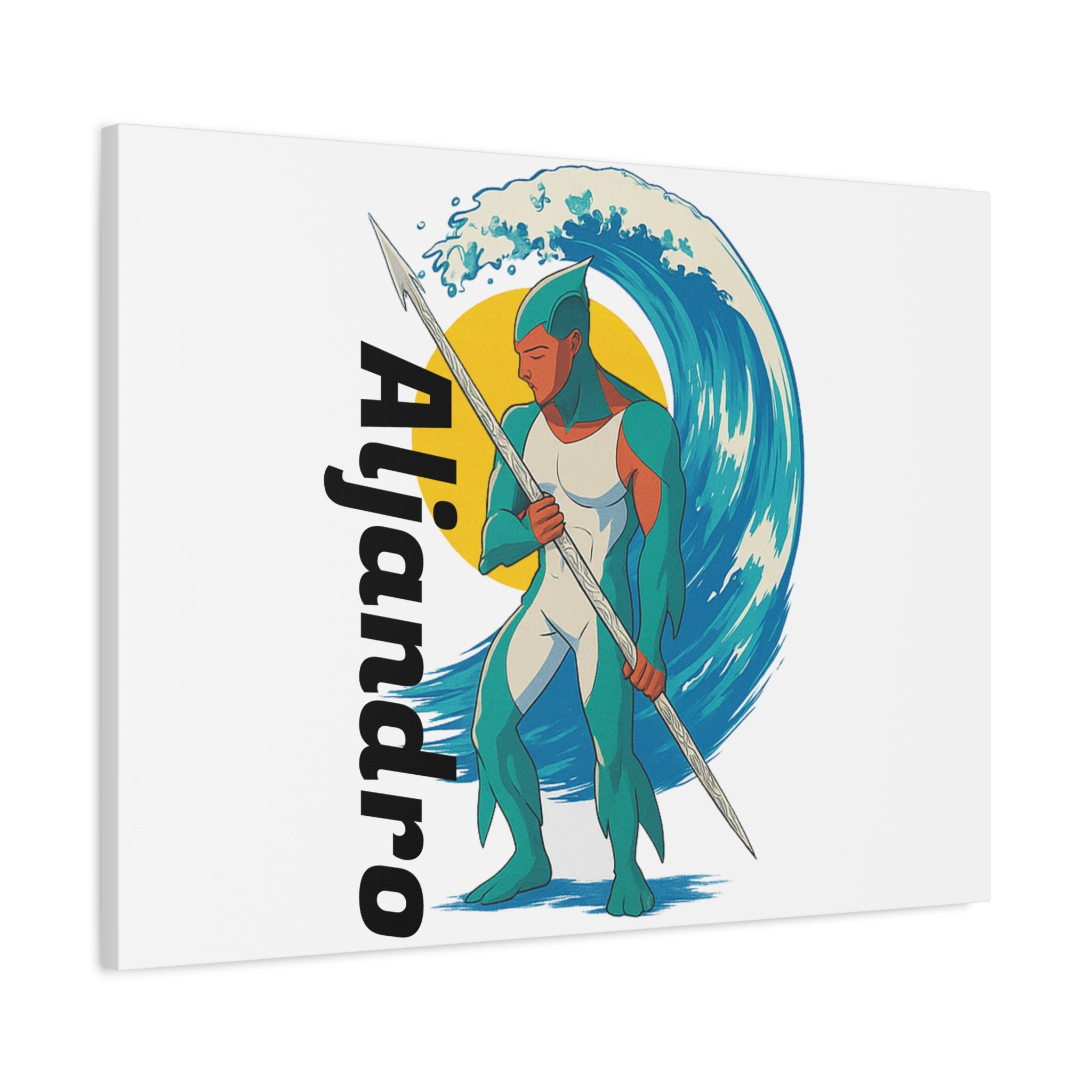 Anime Aljandro Canvas Print, Home Decor Gift, Coastal Wall Art, Unique Custom Canvas, Modern Minimalist Artwork