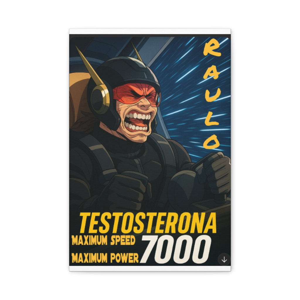 Canvas Wall Art, Anime Raulo Testosterona 7000, Sci-Fi Book Da Guv, Matte Stretched Print, Home Decor, Gift Idea
