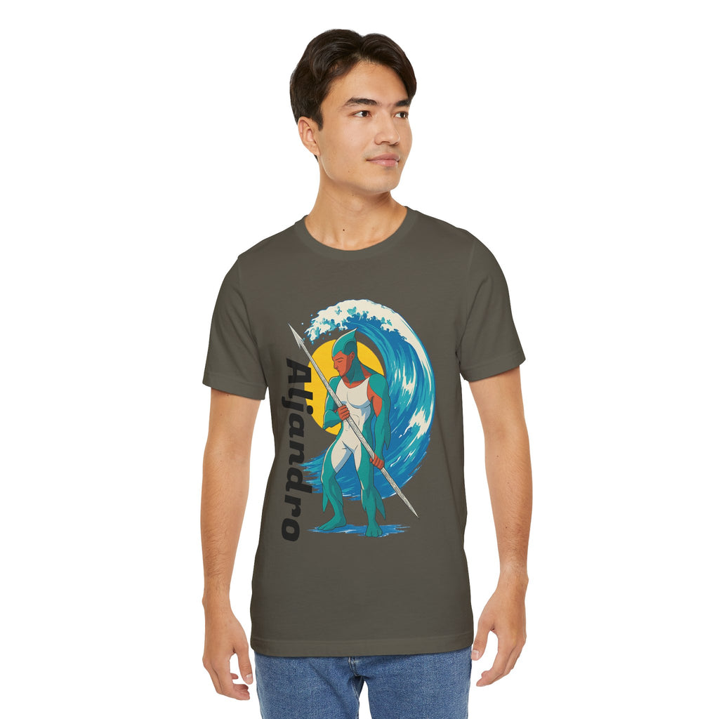 Aljandro Wave Warrior T-Shirt — Personalized 'Aljandro' Surf Guardian Tee