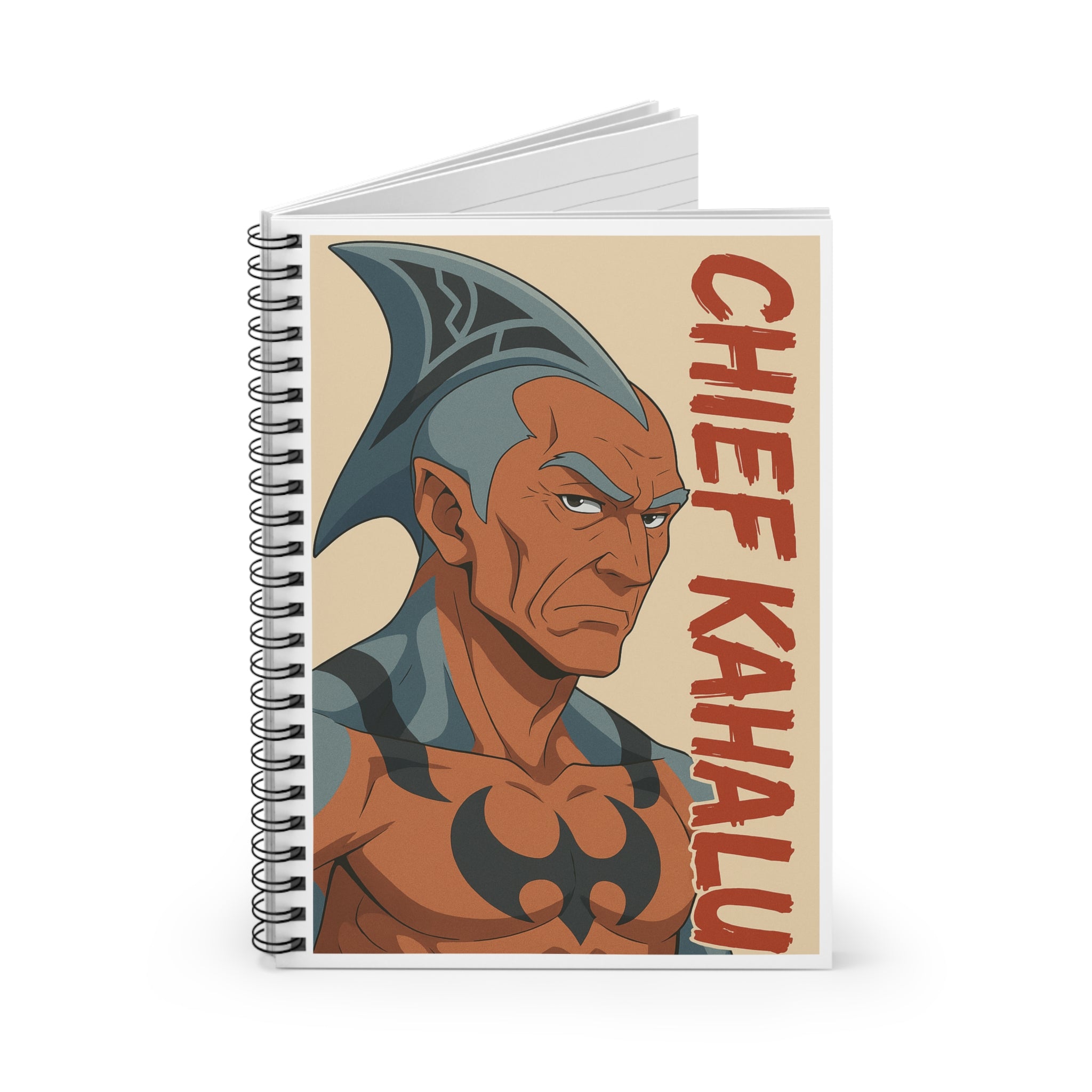 Chief Kahalu Sci-Fi Spiral Notebook - Ruled Line, Journal, Notepad, Da Guv Fan Gift, Stationery