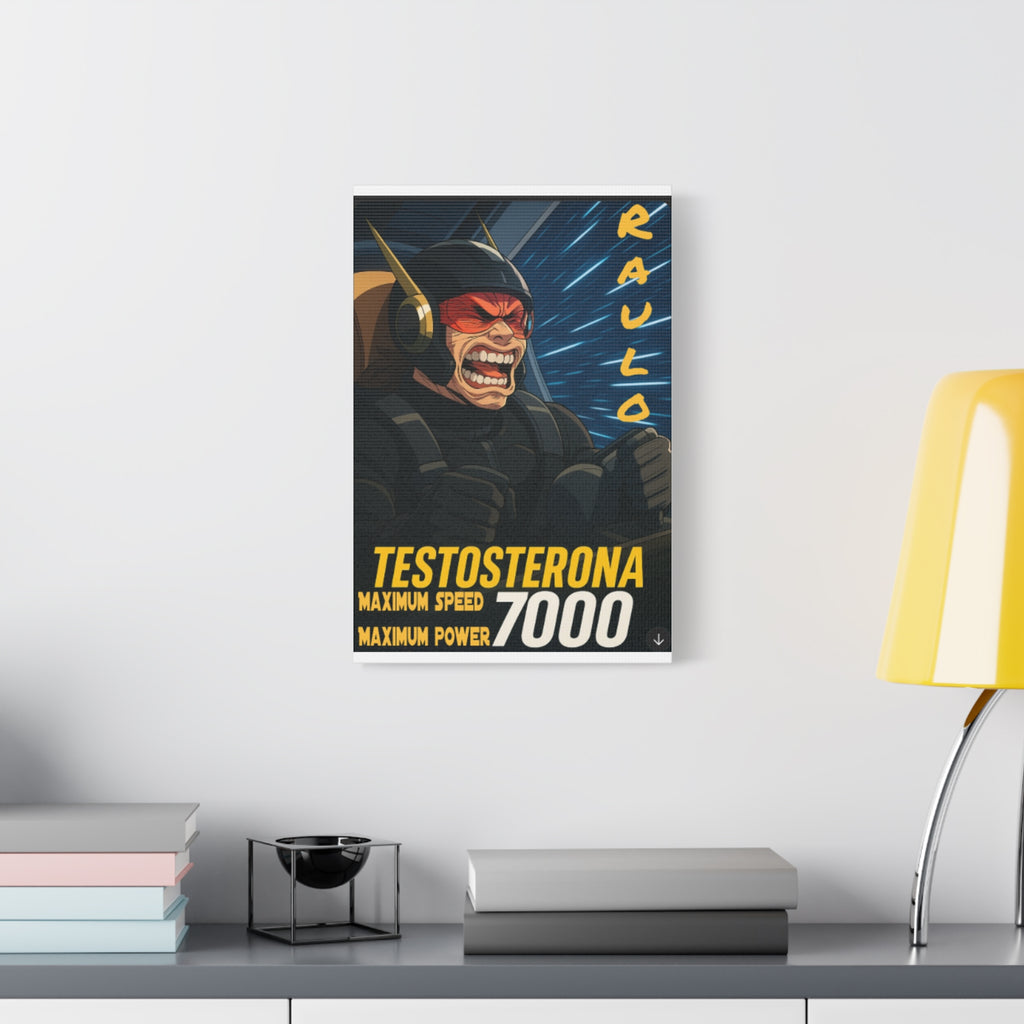 Canvas Wall Art, Anime Raulo Testosterona 7000, Sci-Fi Book Da Guv, Matte Stretched Print, Home Decor, Gift Idea