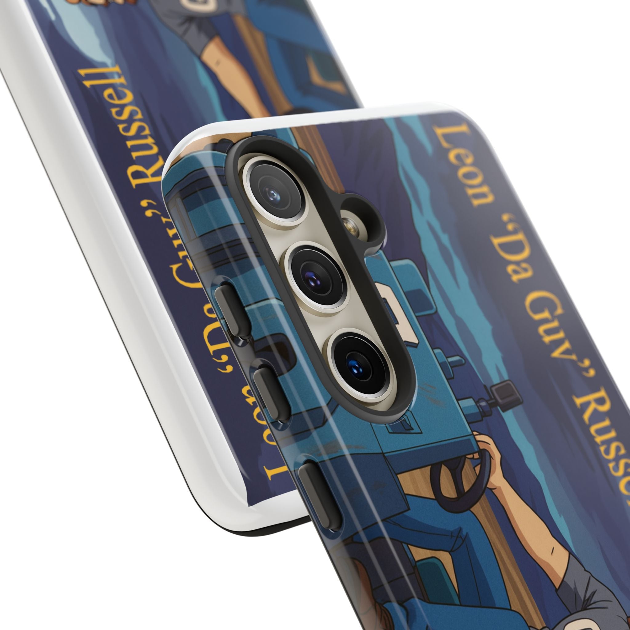 Phone Cases, Tough Phone Covers, Book Character Fan Gift, Sci-Fi Tank Art, Leon 'Da Guv' Russell Design
