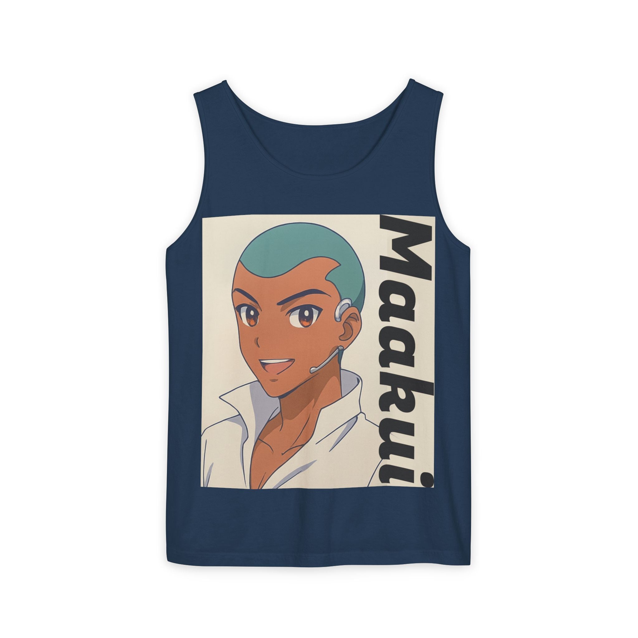 Unisex Anime Character Maakui Tank Top, Summer Wear, Graphic Tee, Casual Attire, Gift for Fans, Beachwear, Festival Top