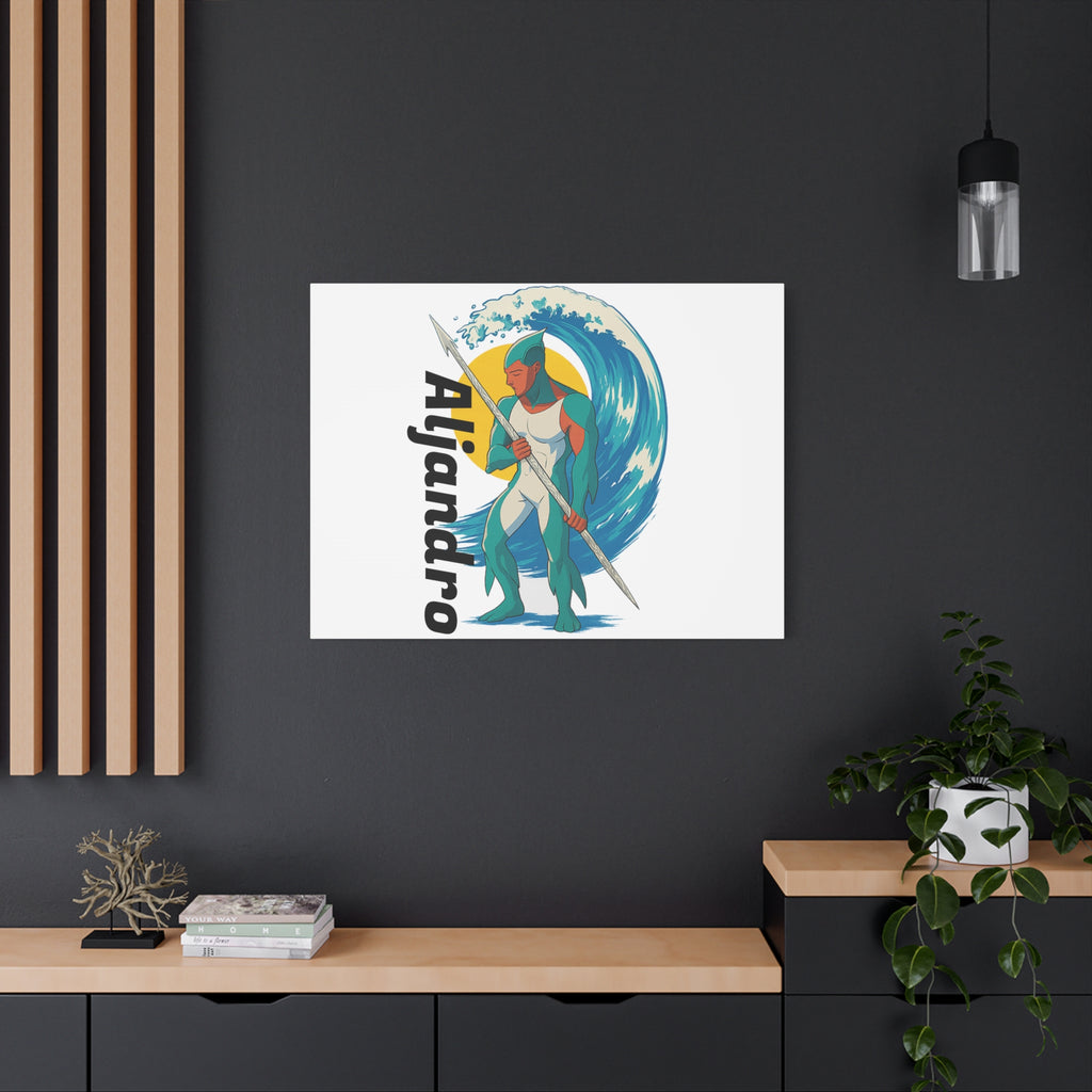 Anime Aljandro Canvas Print, Home Decor Gift, Coastal Wall Art, Unique Custom Canvas, Modern Minimalist Artwork