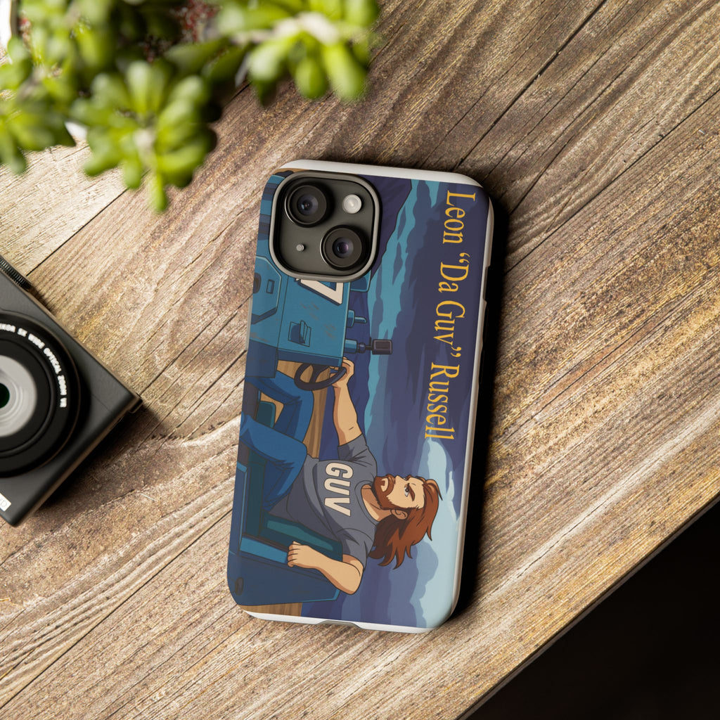 Phone Cases, Tough Phone Covers, Book Character Fan Gift, Sci-Fi Tank Art, Leon 'Da Guv' Russell Design