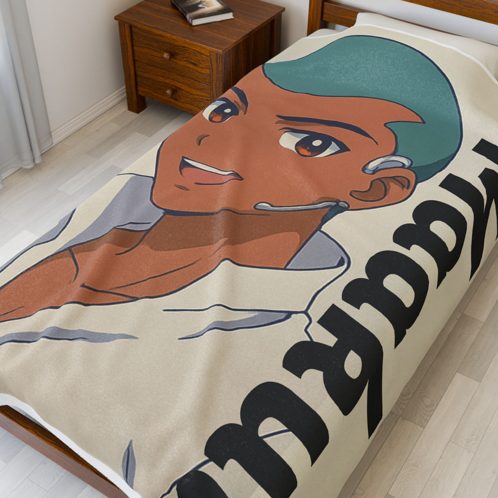 Anime Maakui, from the highly acclaimed DaGuv Velveteen Plush Blanket, Cozy Throw, All-Season Comfort, Perfect Gift for Fans, Home Decor