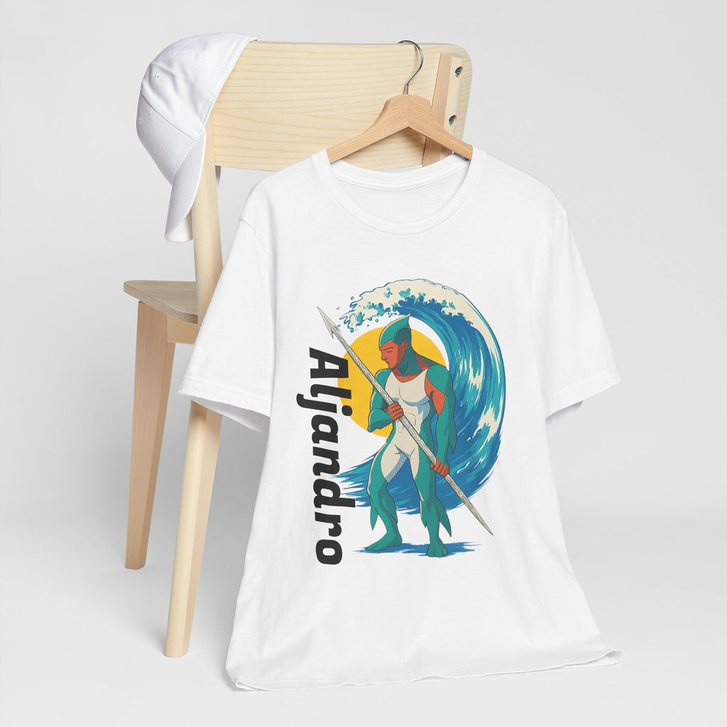 Aljandro Wave Warrior T-Shirt — Personalized 'Aljandro' Surf Guardian Tee