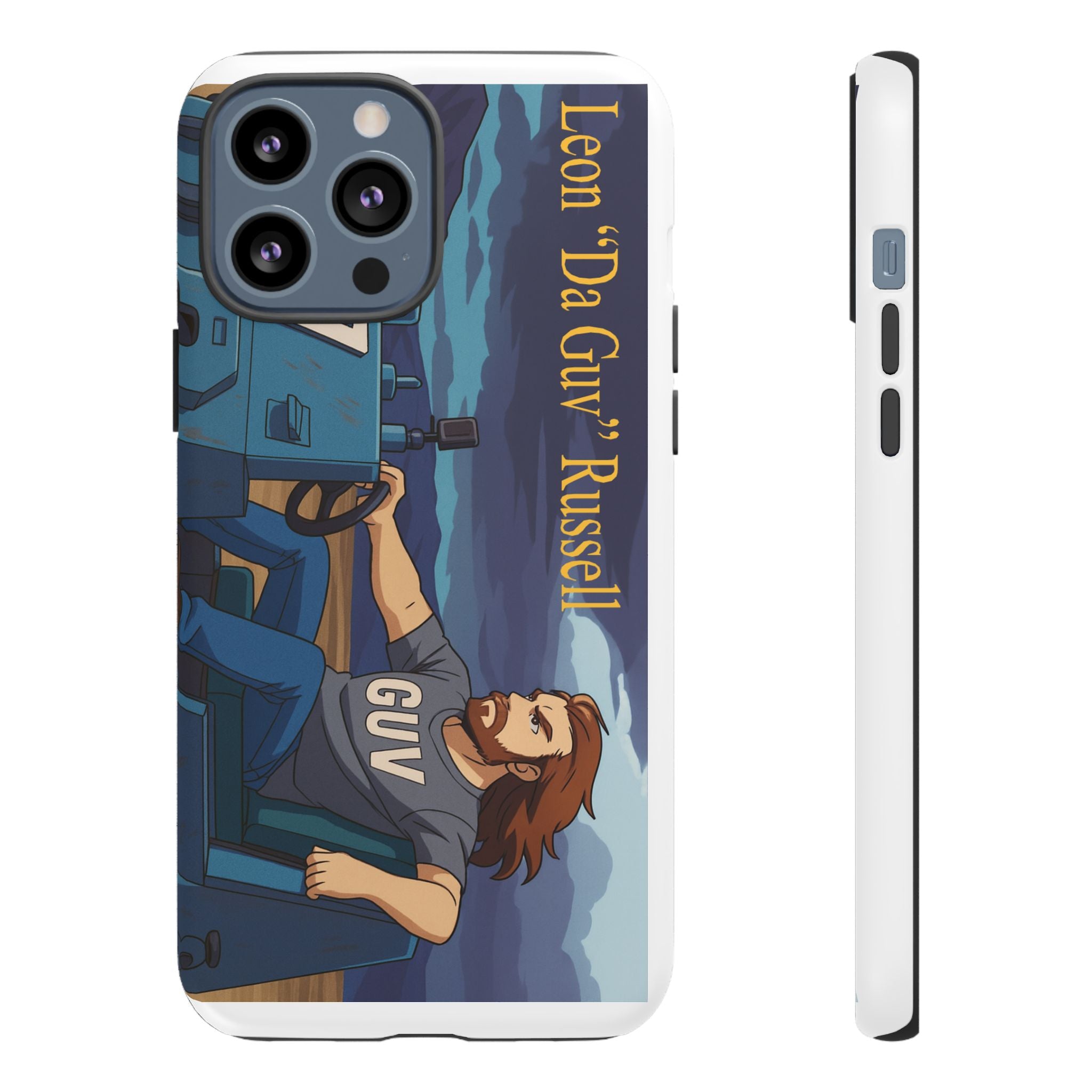 Phone Cases, Tough Phone Covers, Book Character Fan Gift, Sci-Fi Tank Art, Leon 'Da Guv' Russell Design