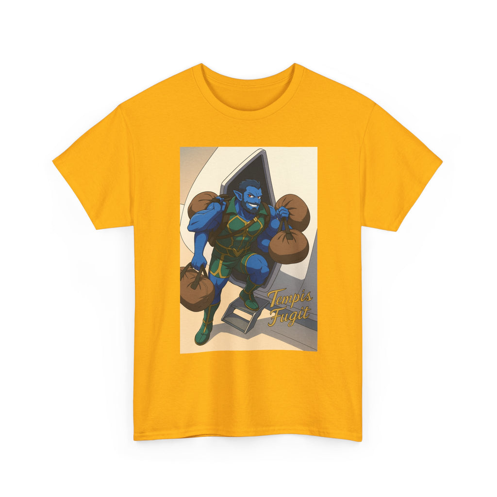 Anime Tempis Fugit Unisex Tee, Sci-Fi Book Da Guv Fan Shirt, Heavy Cotton Top, Manga Lover Gift, Graphic Novel T-Shirt