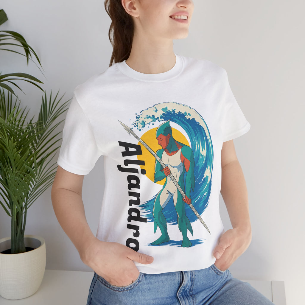 Aljandro Wave Warrior T-Shirt — Personalized 'Aljandro' Surf Guardian Tee