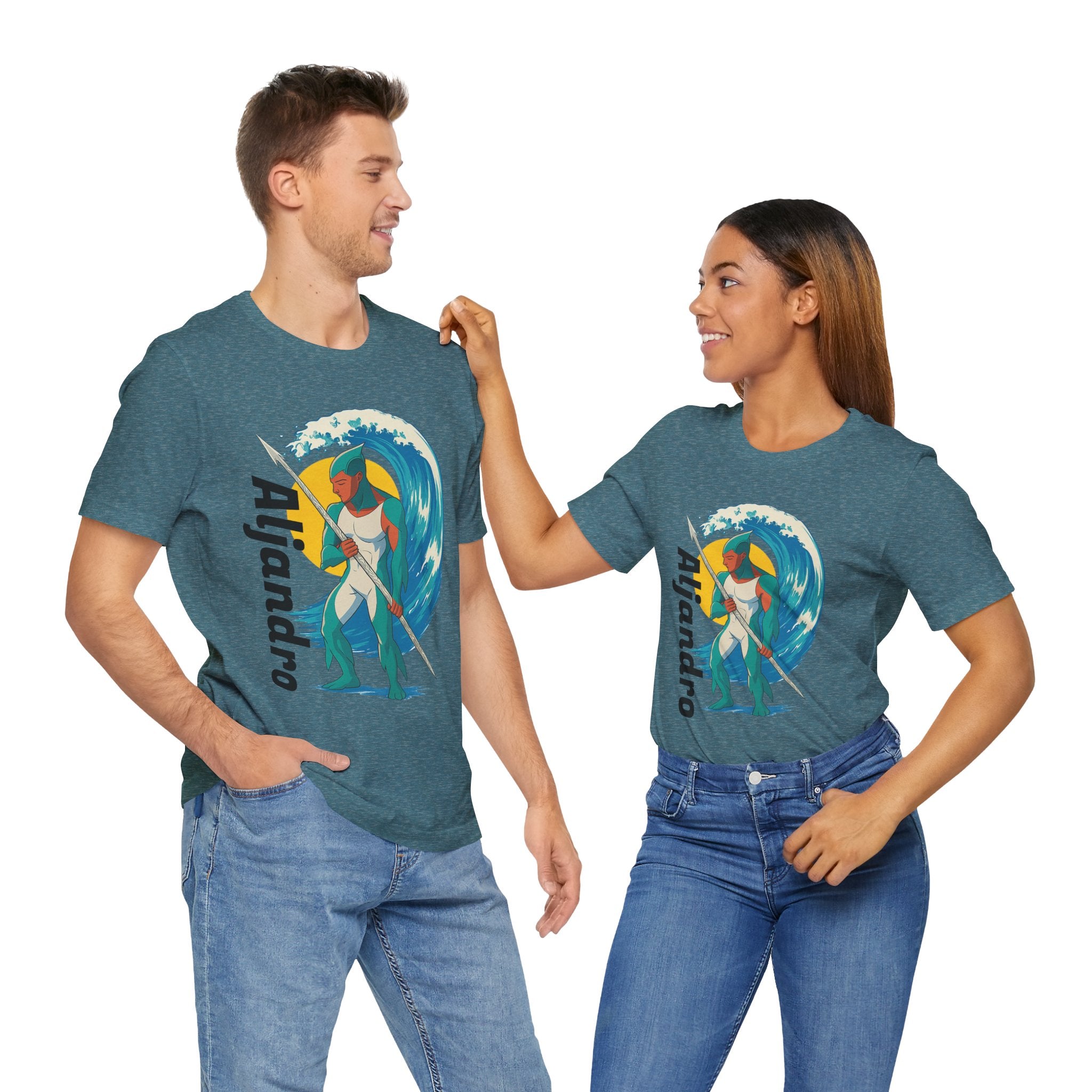 Aljandro Wave Warrior T-Shirt — Personalized 'Aljandro' Surf Guardian Tee