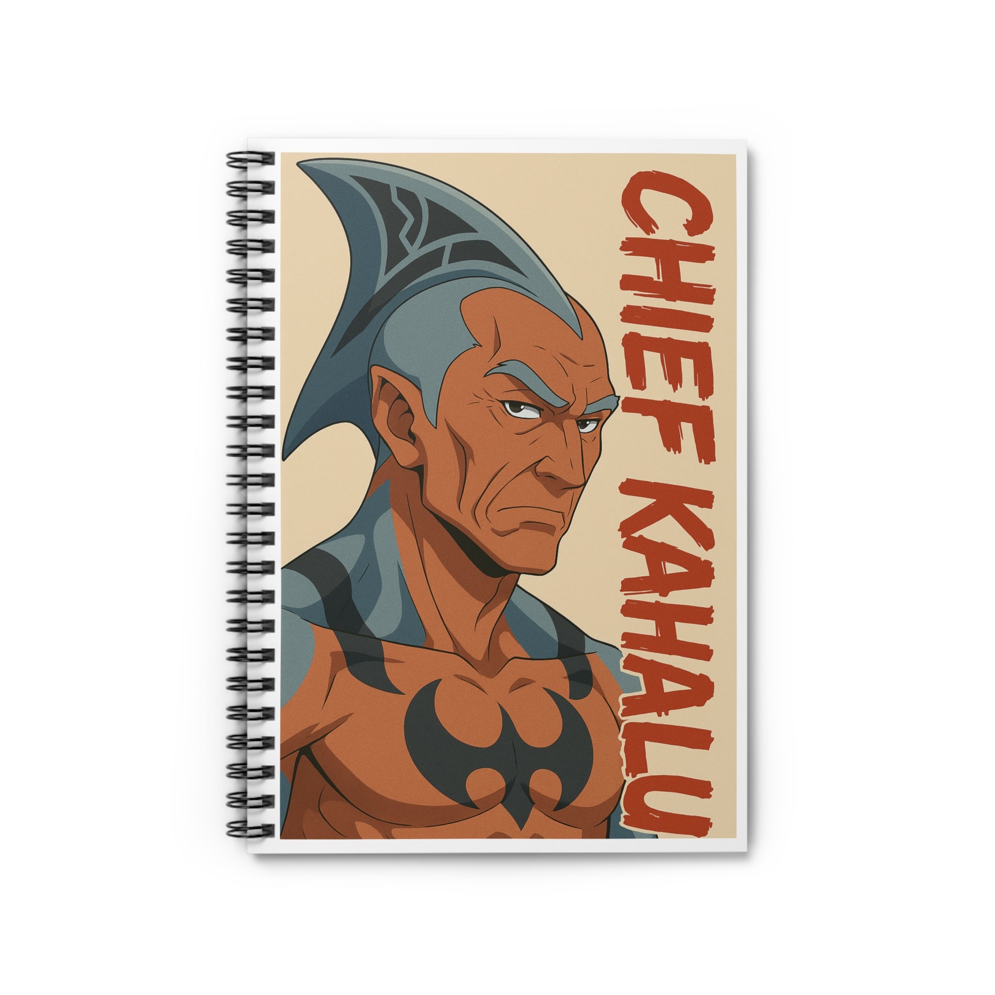 Chief Kahalu Sci-Fi Spiral Notebook - Ruled Line, Journal, Notepad, Da Guv Fan Gift, Stationery