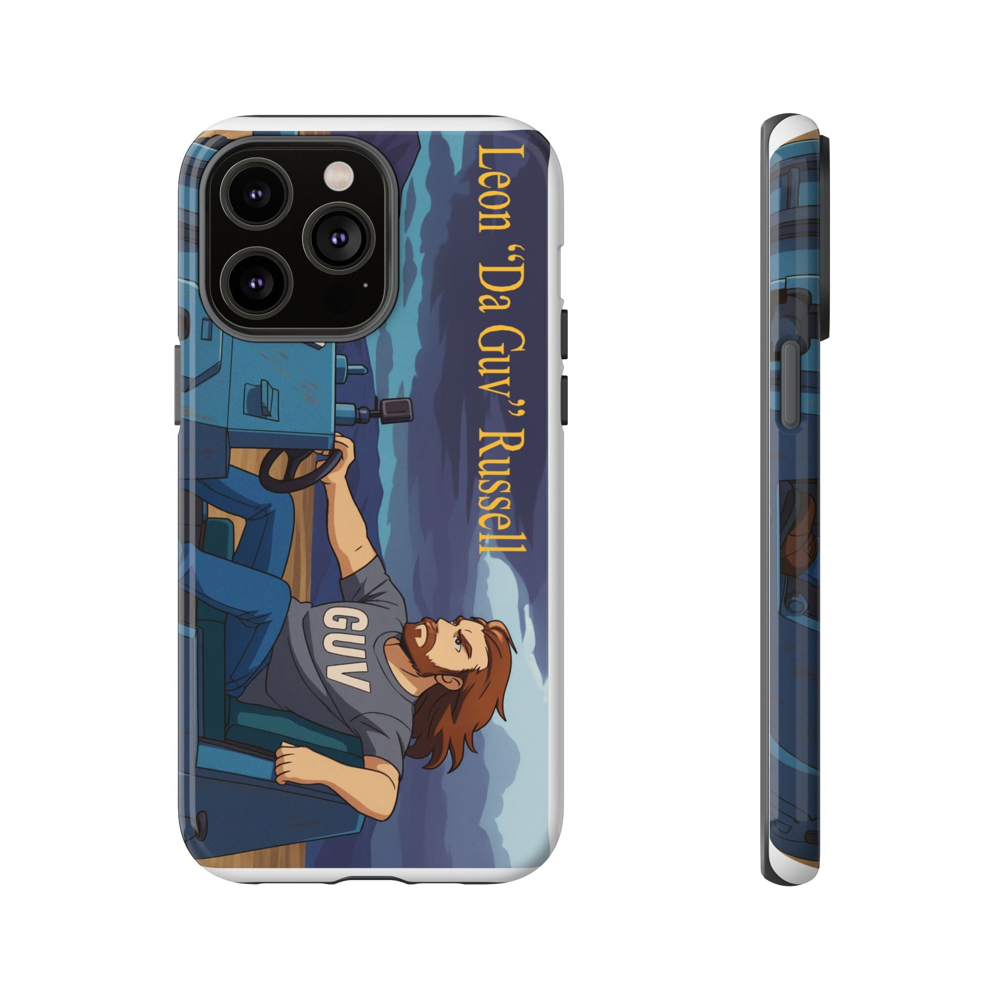 Phone Cases, Tough Phone Covers, Book Character Fan Gift, Sci-Fi Tank Art, Leon 'Da Guv' Russell Design