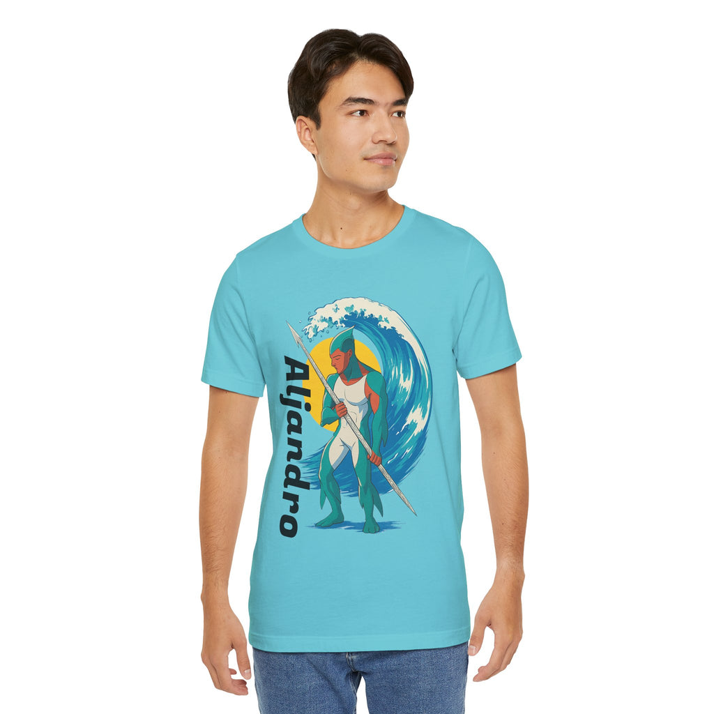 Aljandro Wave Warrior T-Shirt — Personalized 'Aljandro' Surf Guardian Tee
