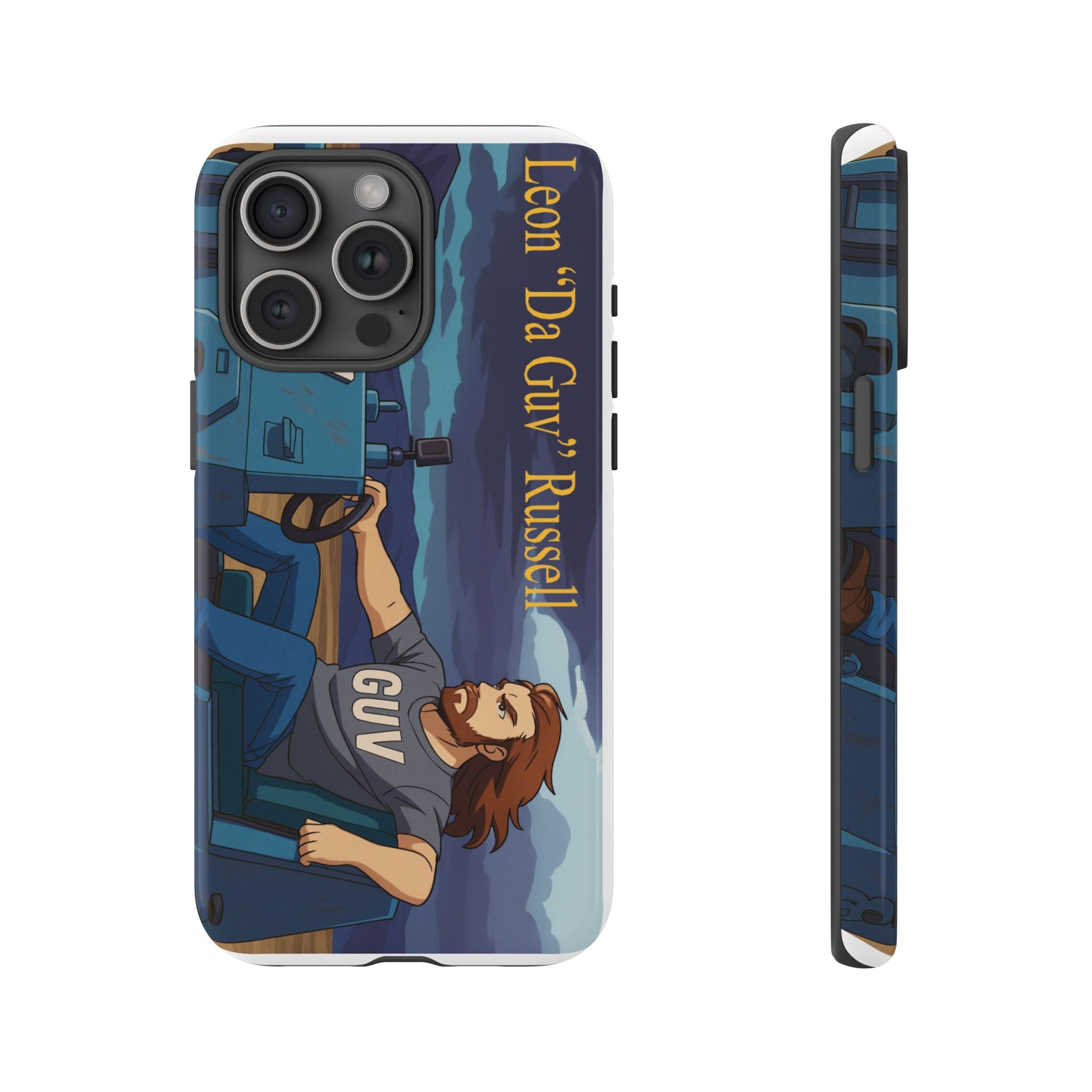 Phone Cases, Tough Phone Covers, Book Character Fan Gift, Sci-Fi Tank Art, Leon 'Da Guv' Russell Design