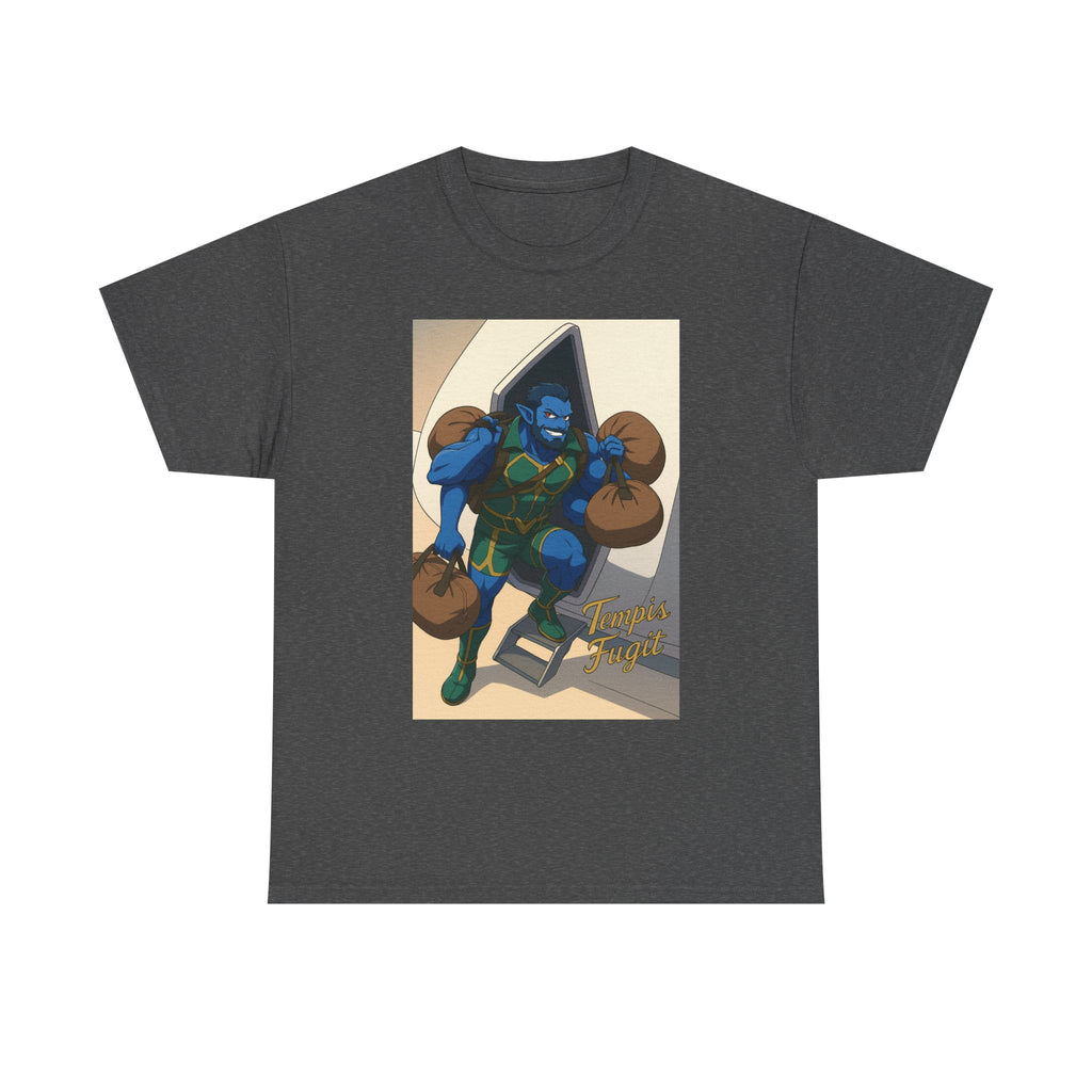 Anime Tempis Fugit Unisex Tee, Sci-Fi Book Da Guv Fan Shirt, Heavy Cotton Top, Manga Lover Gift, Graphic Novel T-Shirt