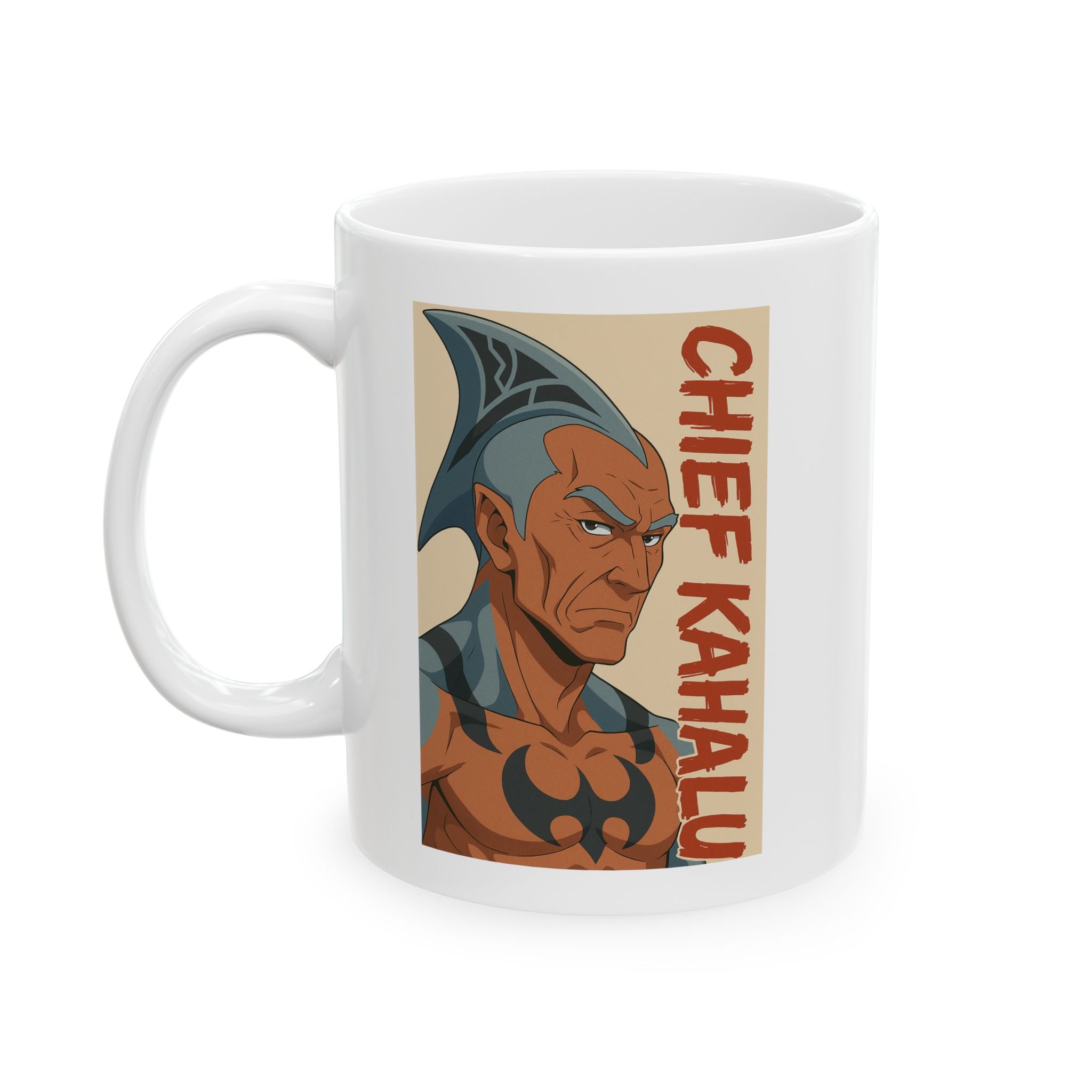 Chief Kahalu Ceramic Mug, Sci-Fi Book Character, Da Guv Fan Art, Novelty Coffee Cup, Gift for Readers, Geeky Tea Mug