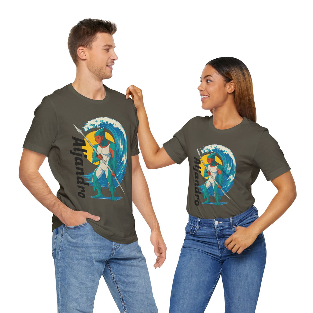 Aljandro Wave Warrior T-Shirt — Personalized 'Aljandro' Surf Guardian Tee