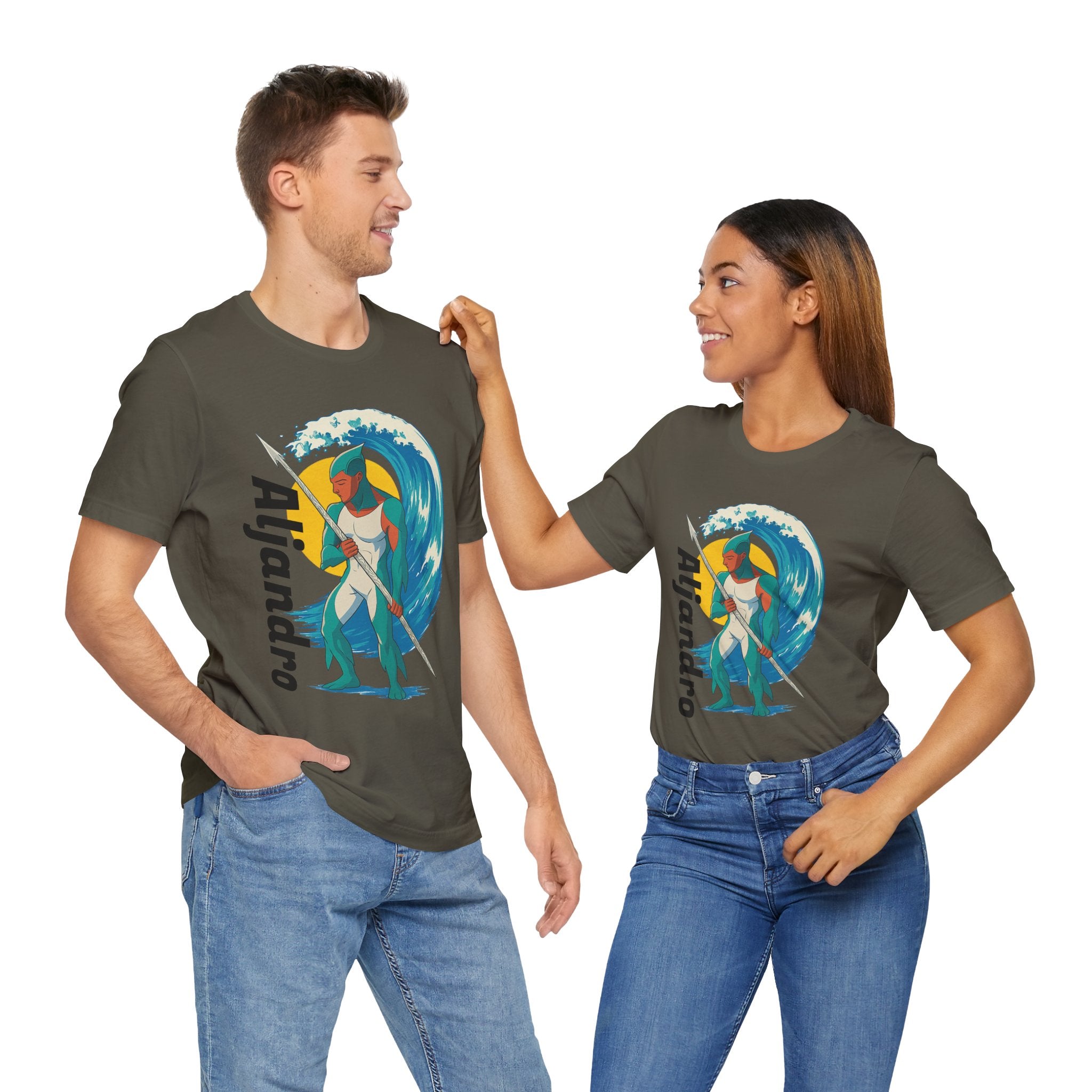 Aljandro Wave Warrior T-Shirt — Personalized 'Aljandro' Surf Guardian Tee