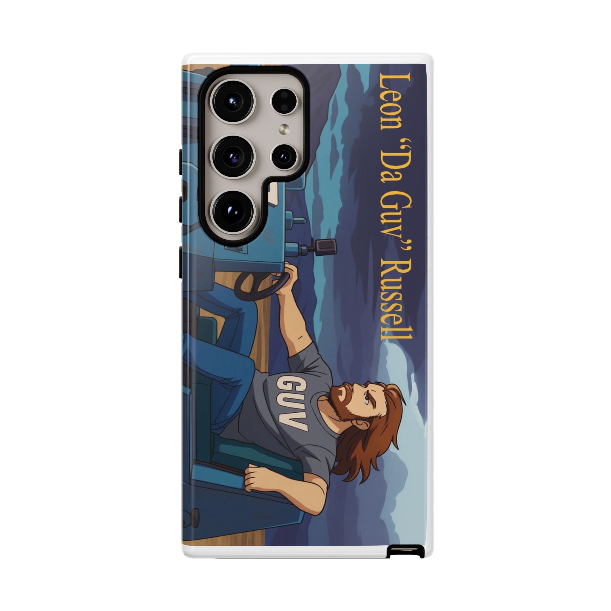 Phone Cases, Tough Phone Covers, Book Character Fan Gift, Sci-Fi Tank Art, Leon 'Da Guv' Russell Design