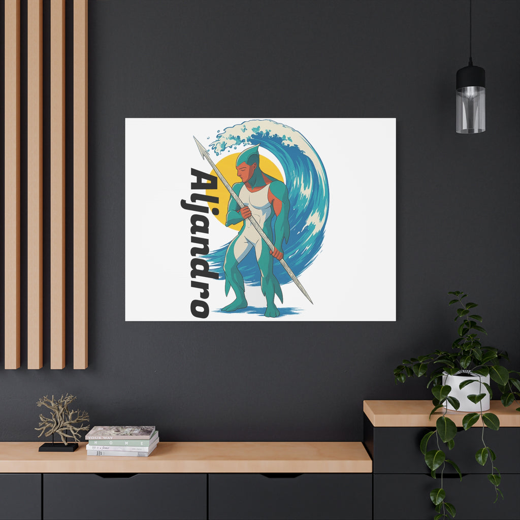 Anime Aljandro Canvas Print, Home Decor Gift, Coastal Wall Art, Unique Custom Canvas, Modern Minimalist Artwork