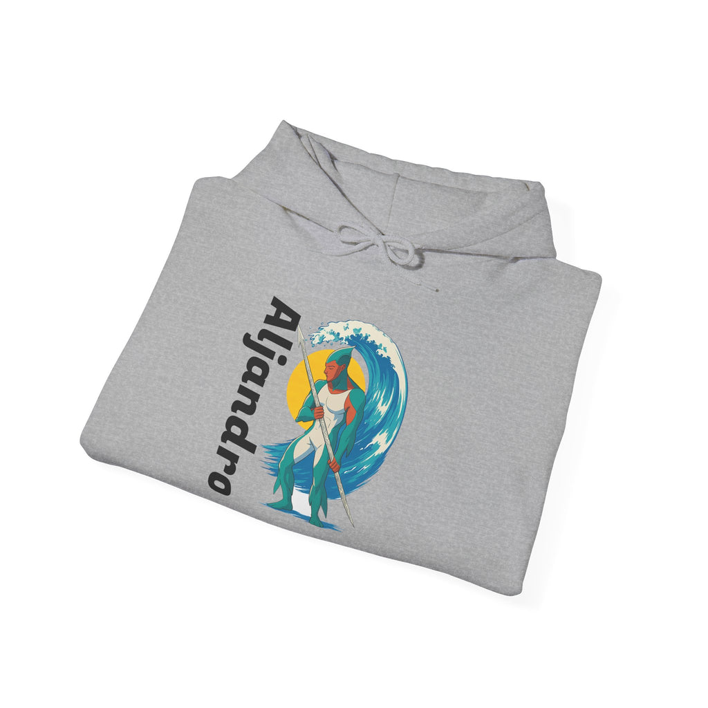 Anime Aljandro Hoodie, Unisex Hooded Sweatshirt, Custom Graphic Sweatshirt, Surfing Gift, Summer Fashion, Casual Wear