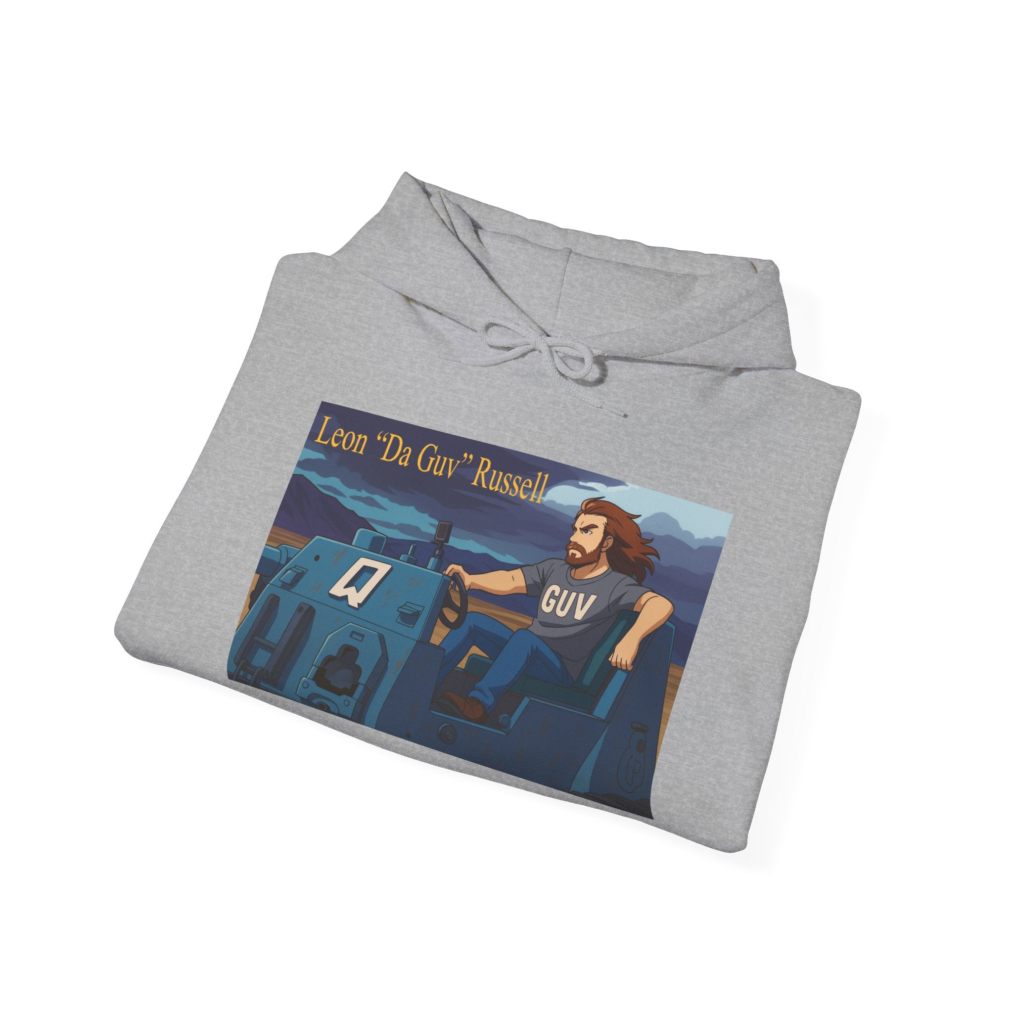 Sci-Fi Book Fan Unisex Hoodie, Leon 'Da Guv' Russell Driving The Banshee Tank Design, Comfy Sweatshirt, Gift for Bookworms, Book Lover