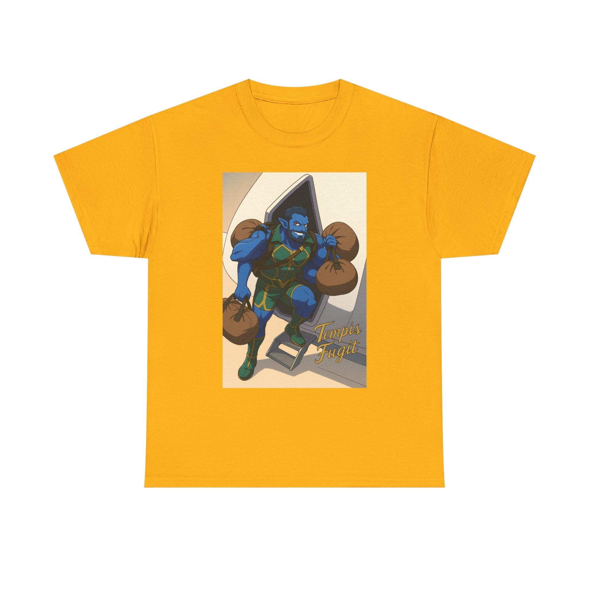 Anime Tempis Fugit Unisex Tee, Sci-Fi Book Da Guv Fan Shirt, Heavy Cotton Top, Manga Lover Gift, Graphic Novel T-Shirt