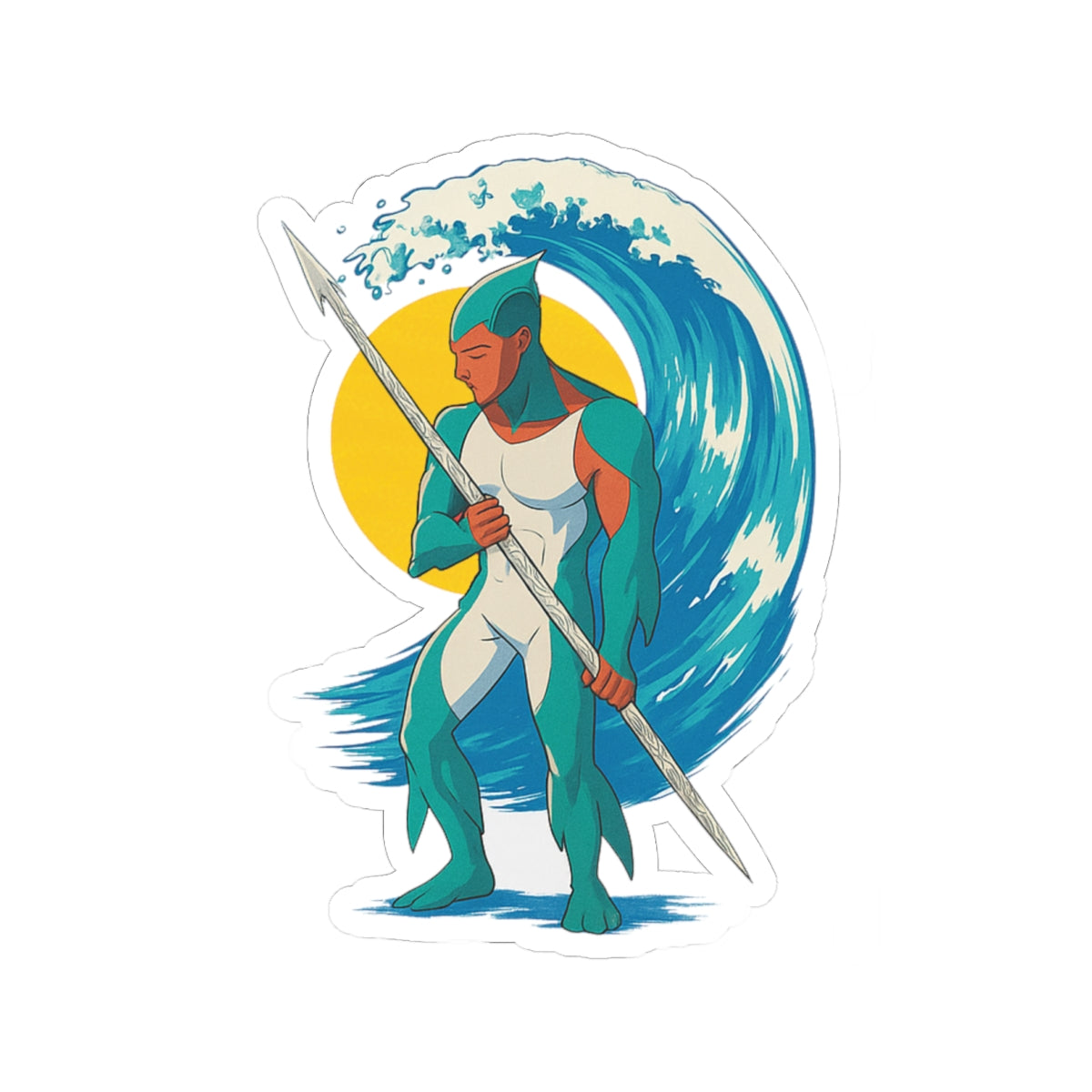 Anime Aljandro Kiss-Cut Stickers | Cool Surf Art, Laptop Decor, Beach Lover Gifts, Summer Vibes, Ocean Theme Stickers