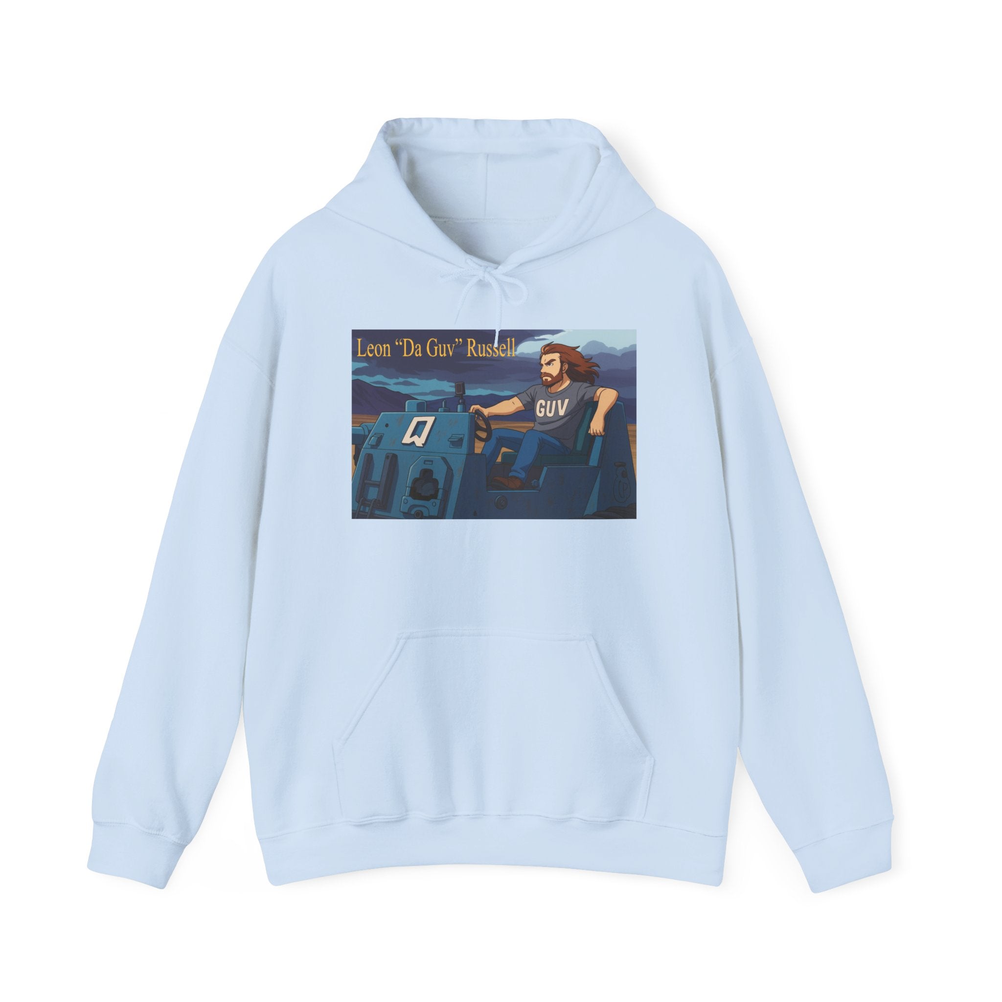 Sci-Fi Book Fan Unisex Hoodie, Leon 'Da Guv' Russell Driving The Banshee Tank Design, Comfy Sweatshirt, Gift for Bookworms, Book Lover