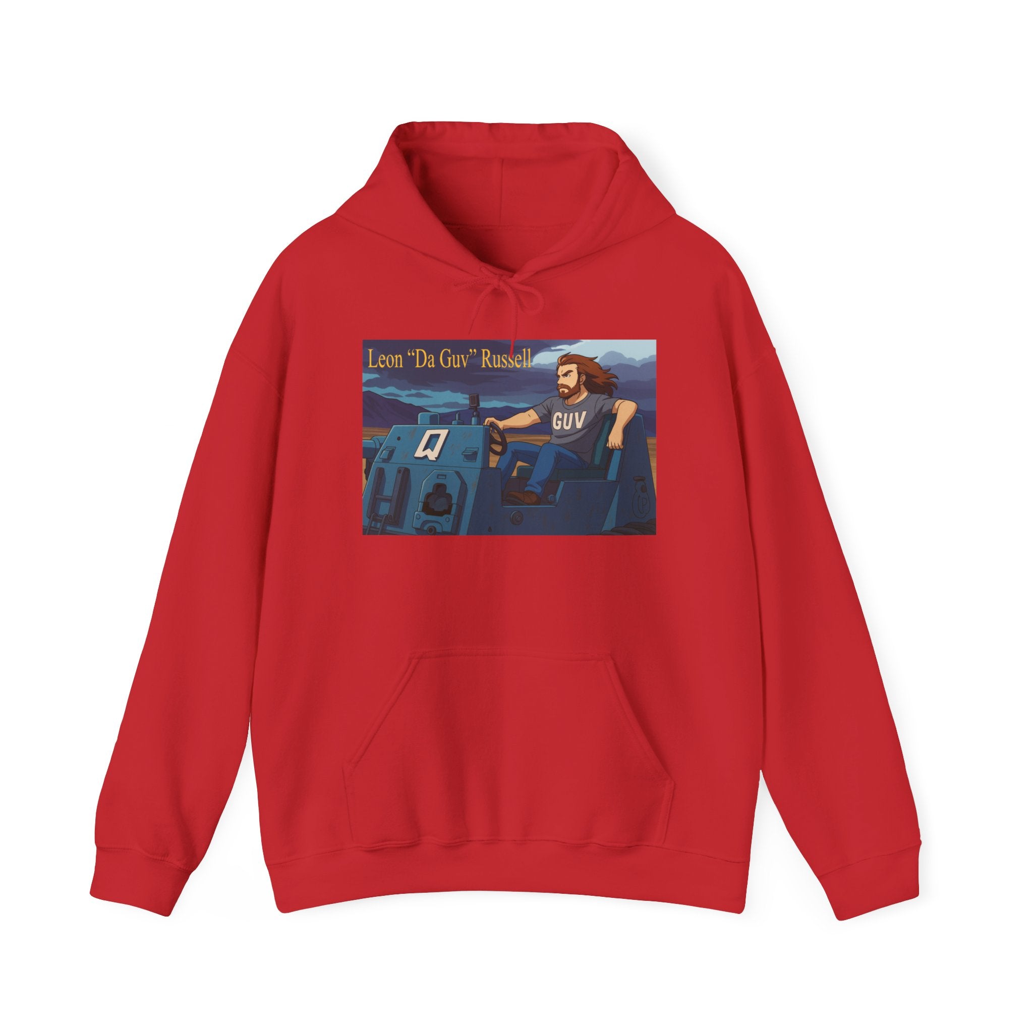 Sci-Fi Book Fan Unisex Hoodie, Leon 'Da Guv' Russell Driving The Banshee Tank Design, Comfy Sweatshirt, Gift for Bookworms, Book Lover