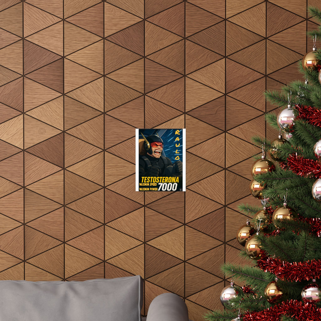 Vertical Poster, Sci-Fi Anime Raulo Driving Testosterona 7000 from Da Guv Book, Matte Wall Art, Home Decor Print, Room Decoration