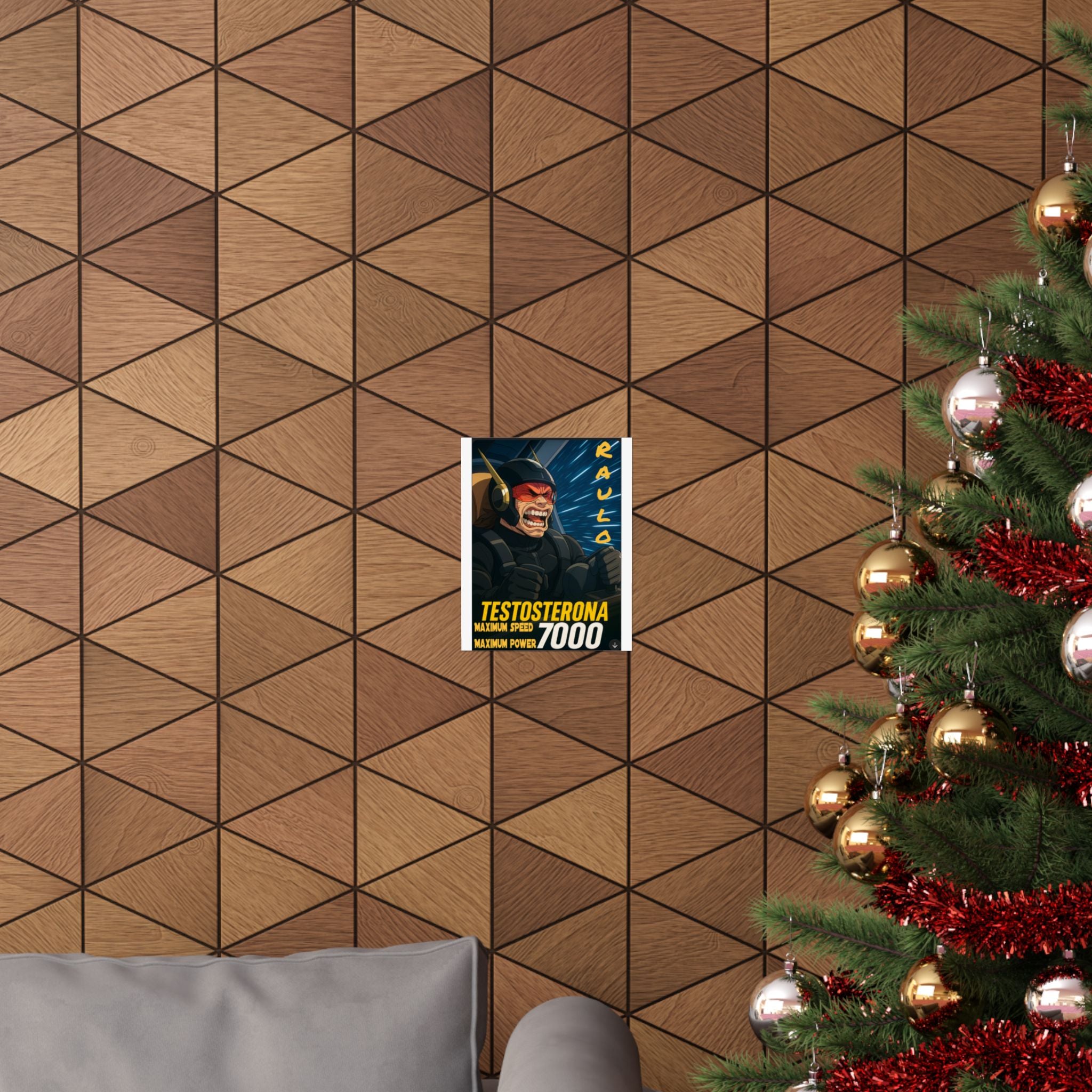 Vertical Poster, Sci-Fi Anime Raulo Driving Testosterona 7000 from Da Guv Book, Matte Wall Art, Home Decor Print, Room Decoration