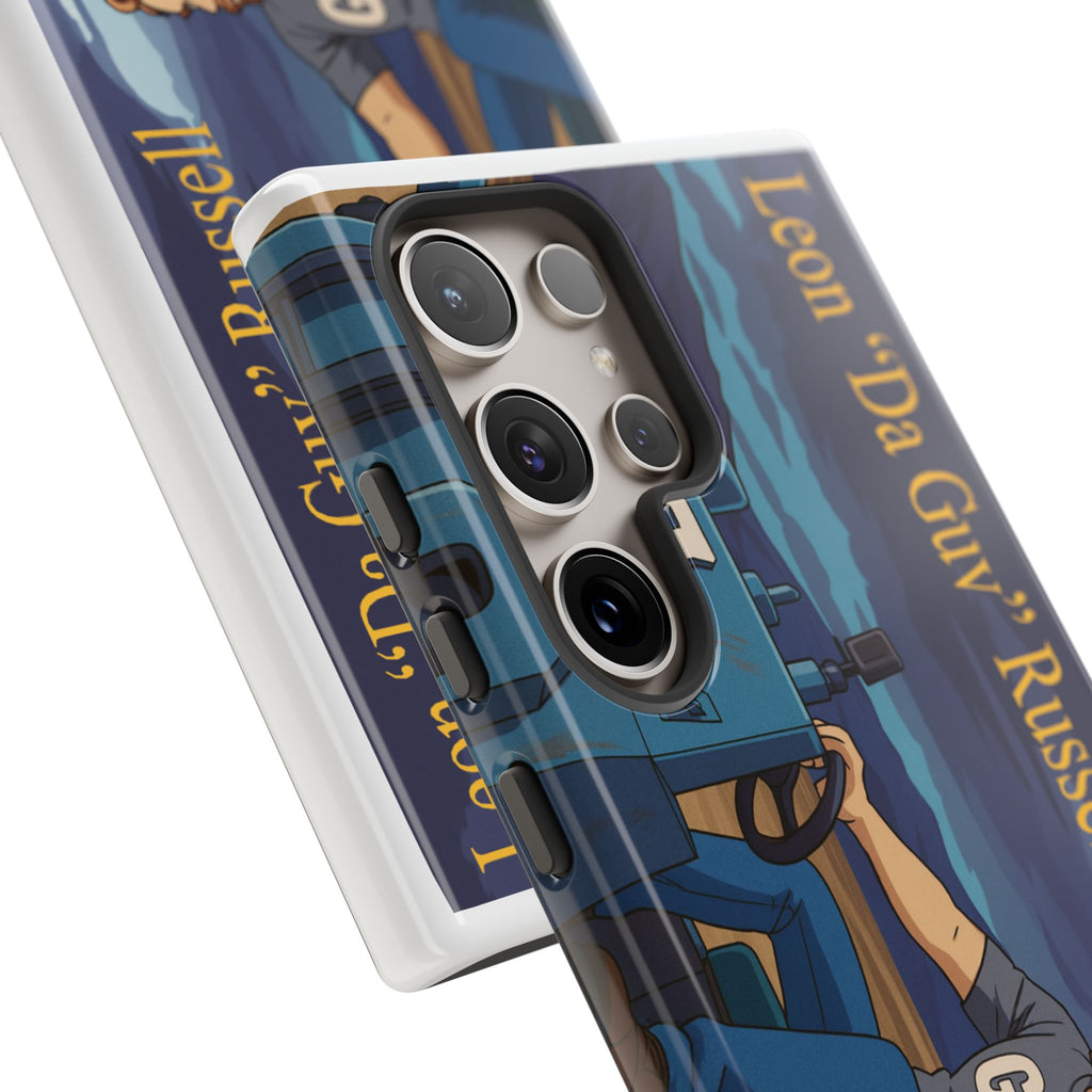Phone Cases, Tough Phone Covers, Book Character Fan Gift, Sci-Fi Tank Art, Leon 'Da Guv' Russell Design