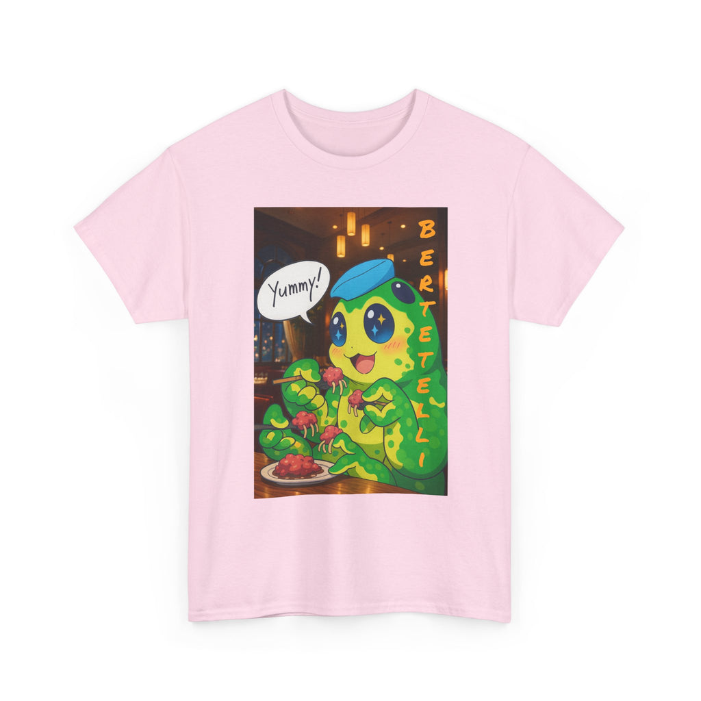 Yummy Anime Bertelli Unisex Tee, Fun Casual Shirt, Gift for Food Lovers, Cute Animal Apparel, Trendy Everyday Wear, Birthday Present