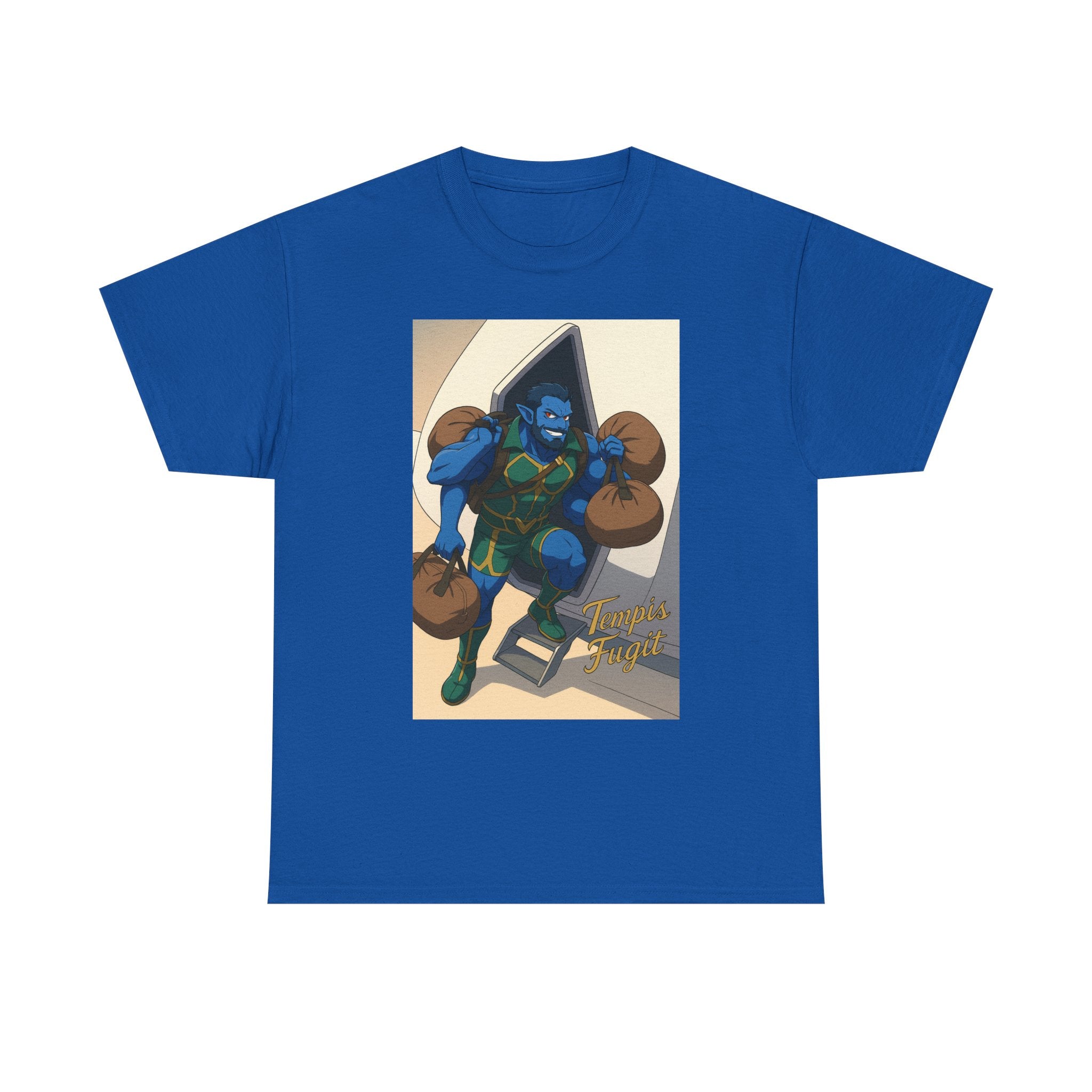 Anime Tempis Fugit Unisex Tee, Sci-Fi Book Da Guv Fan Shirt, Heavy Cotton Top, Manga Lover Gift, Graphic Novel T-Shirt