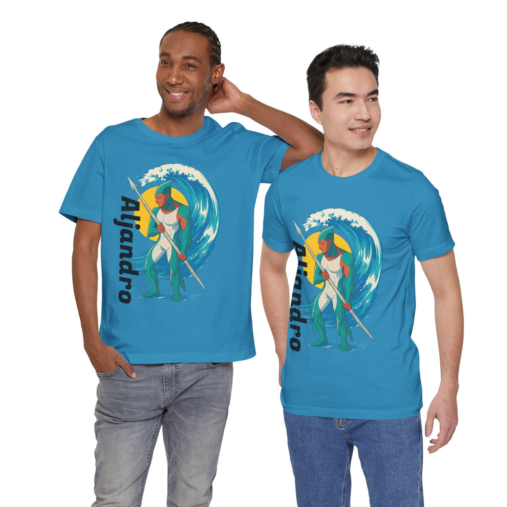 Aljandro Wave Warrior T-Shirt — Personalized 'Aljandro' Surf Guardian Tee