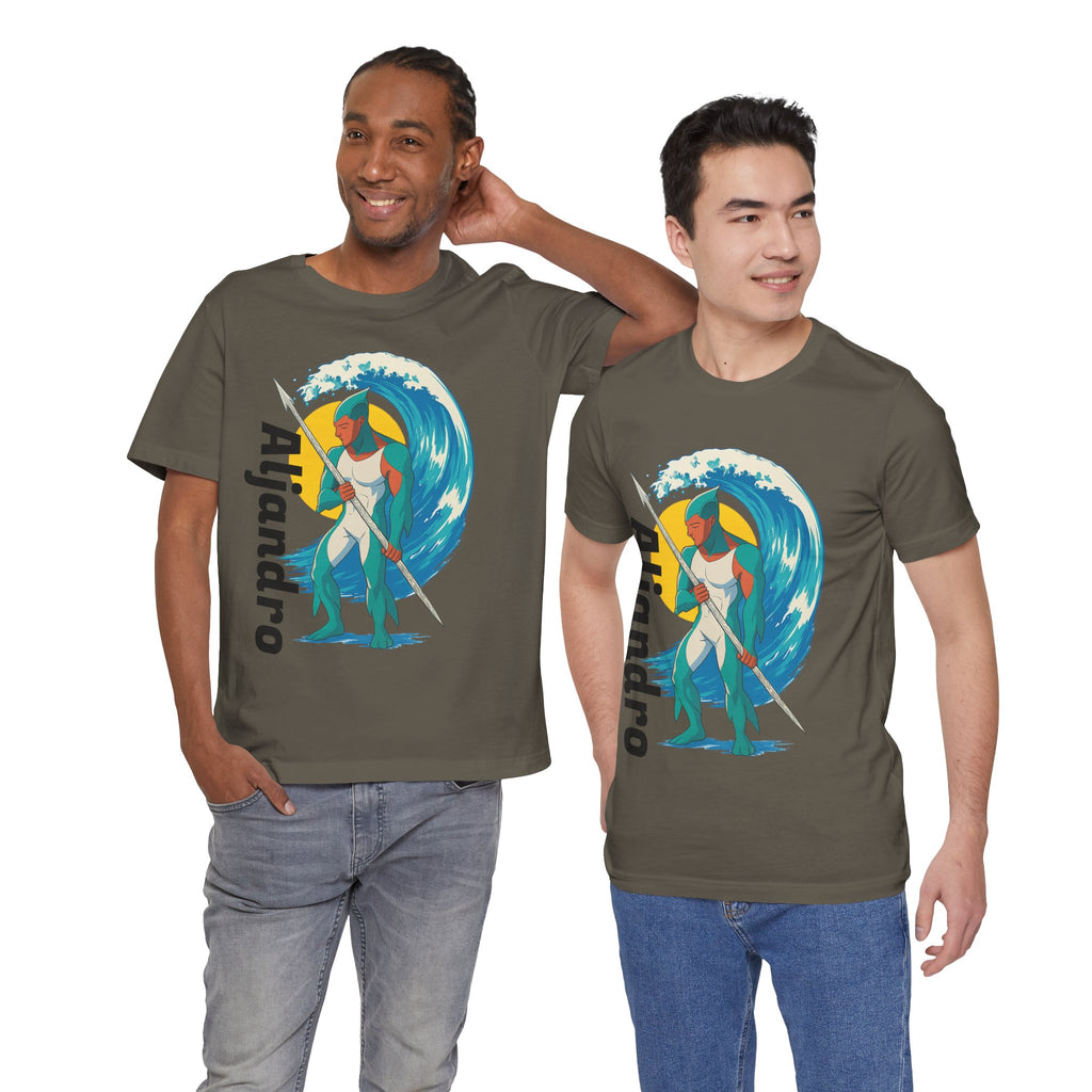 Aljandro Wave Warrior T-Shirt — Personalized 'Aljandro' Surf Guardian Tee